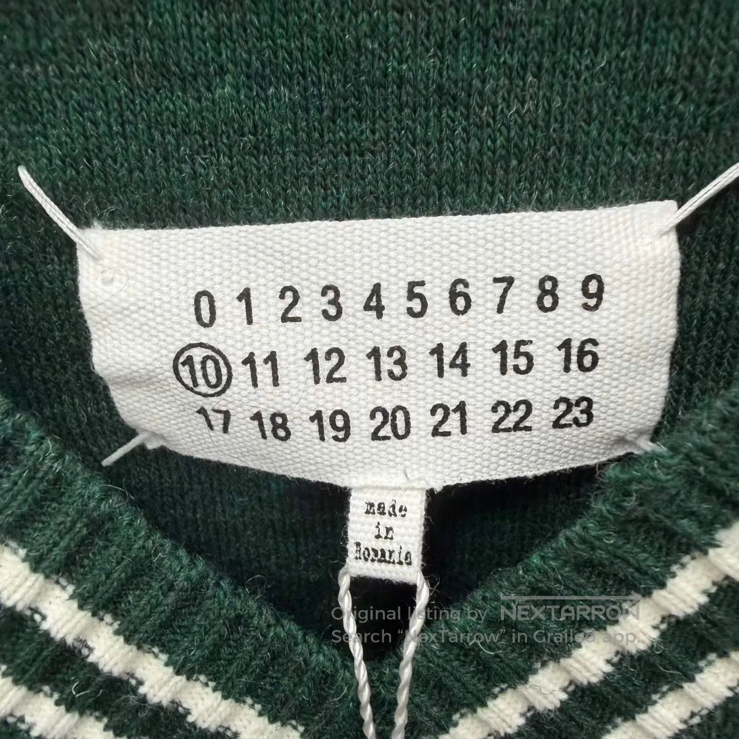 Maison Margiela Maison Margiela Preppy V-Neck Green Destroyed Knit Sweater Size S / US 4 / IT 40 - 3 Thumbnail