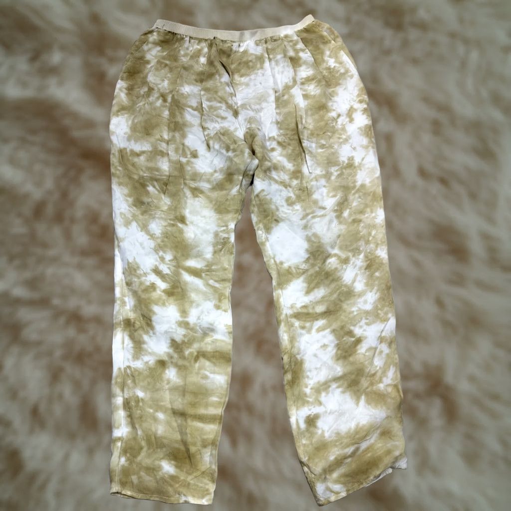 Vintage Womens Corey Lynn Calter Pants Beige Gold Cupro Pull On Relaxed Lightweight Sz L Pants Womens Lifestyle 90s Size 24" / US 00 / IT 34 - 1 Thumbnail