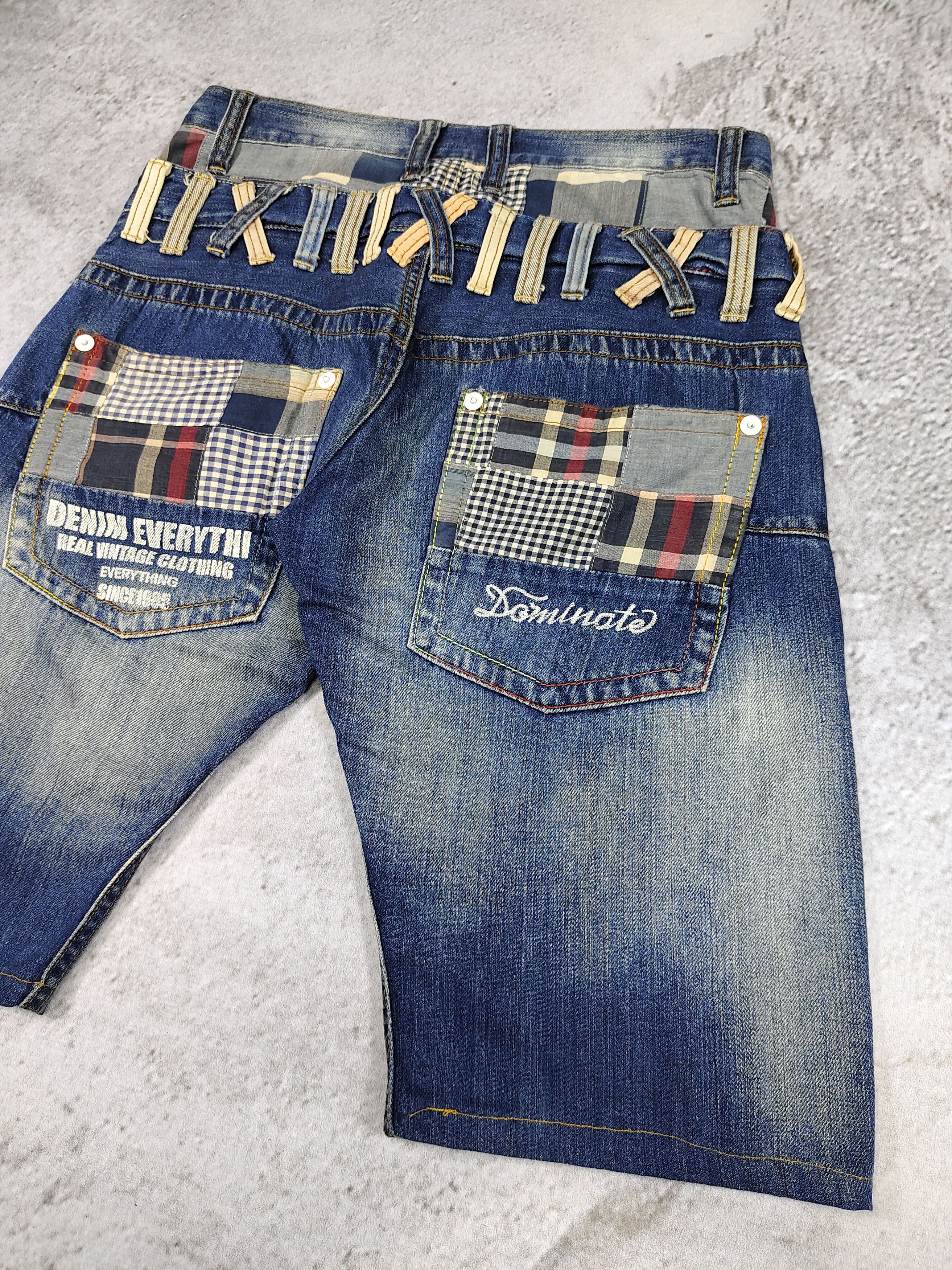 Japanese Brand 00s Dominate🇯🇵 Double Waist Patchwork Handcrafted Denim Size US 31 - 7 Thumbnail