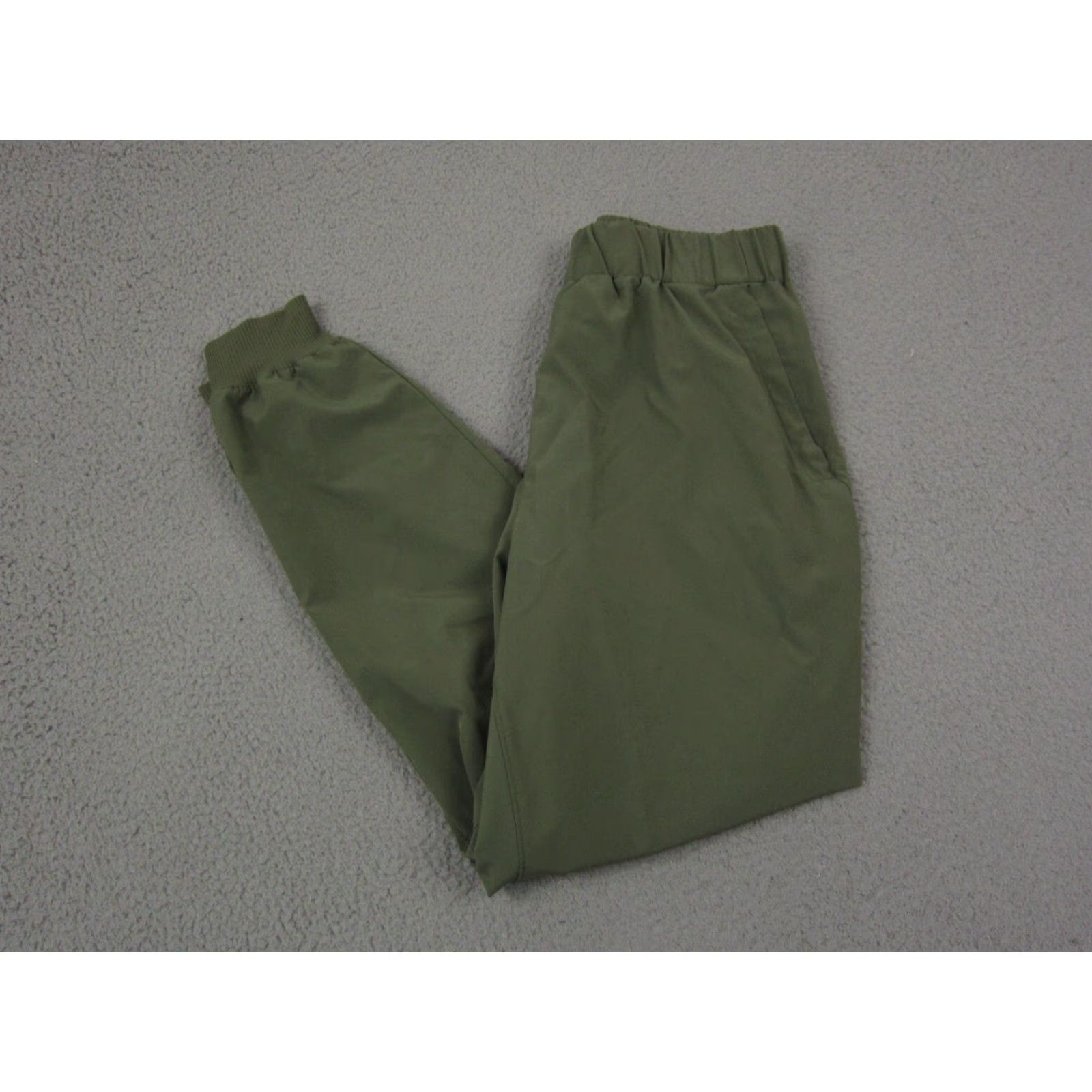 Vintage Bylt Joggers Womens Large Green Pants Baggy Fit Drawstring Poly Spandex Activewear Casual Travel Workwear 90s Style Wide-Leg Inseam 30 in Womens Size 36" / US 14 / IT 50 - 2 Thumbnail