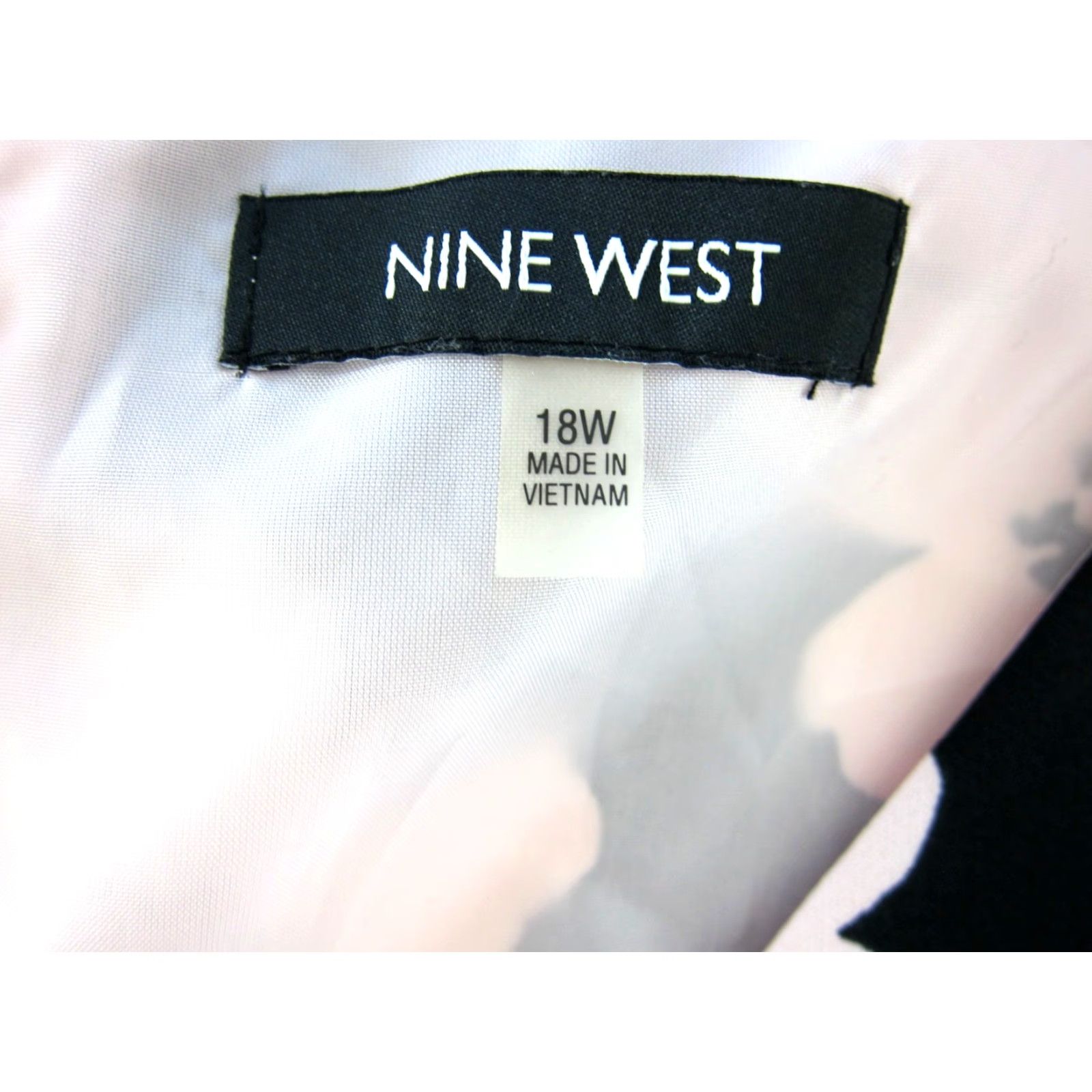 Nine West Nine West Pink Black Floral Sleeveless V-Neck Sheath Sun Dress Women 18W Size XXL / US 16-18 / IT 52-54 - 3 Thumbnail