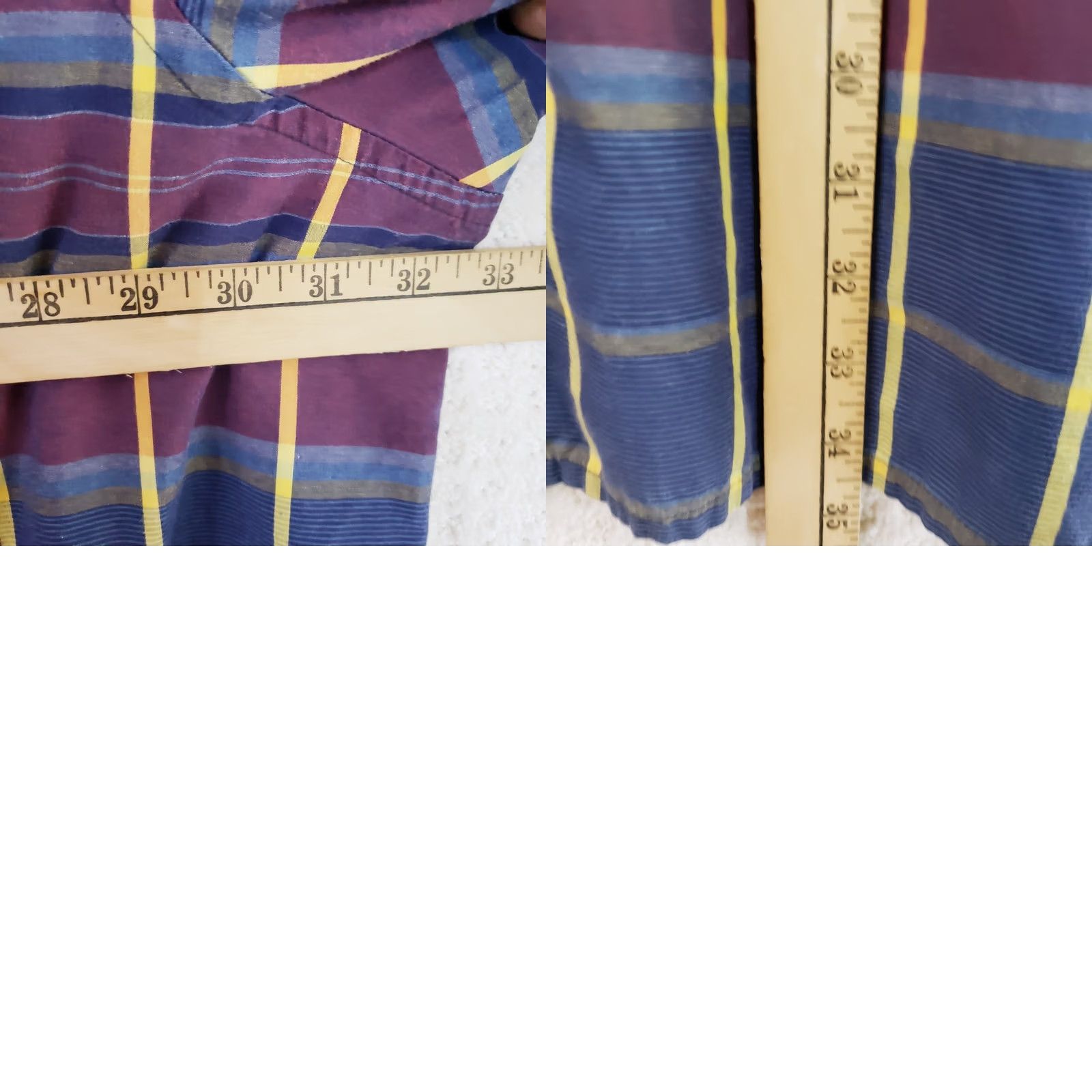 Vintage KINGSIZE Shirt Men Big 4XL Blue Plaid Short Sleeve Button Front Pockets Size US XXL / EU 58 / 5 - 9 Thumbnail