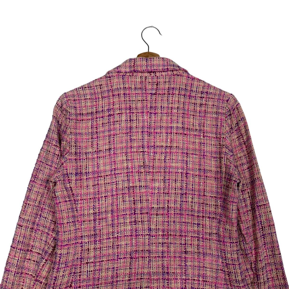 Vintage HERMILLE BOUTIQUE Pink Tweed Jacket #2747-C124 Size S / US 4 / IT 40 - 21 Thumbnail