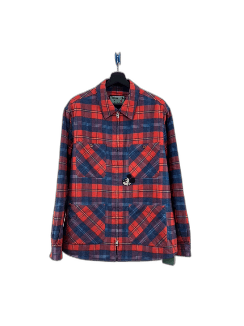Gucci Gucci Disney Red Blue Plaid Zip Jacket-2505 Size US M / EU 48-50 / 2 - 1 Thumbnail