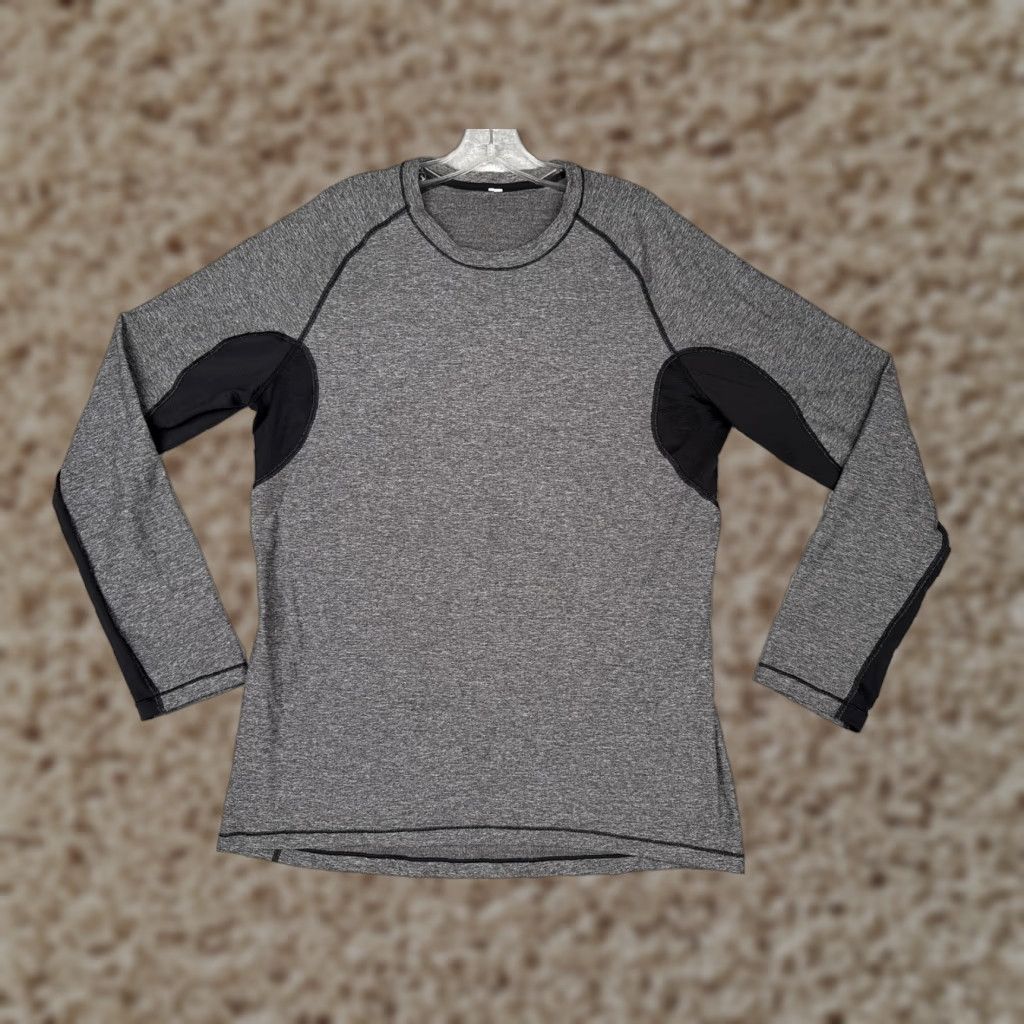 Lululemon Lululemon Shirt Mens M Gray Heathered Blaze Long Sleeve Run Running M3400S Size US M / EU 48-50 / 2 - 1 Thumbnail