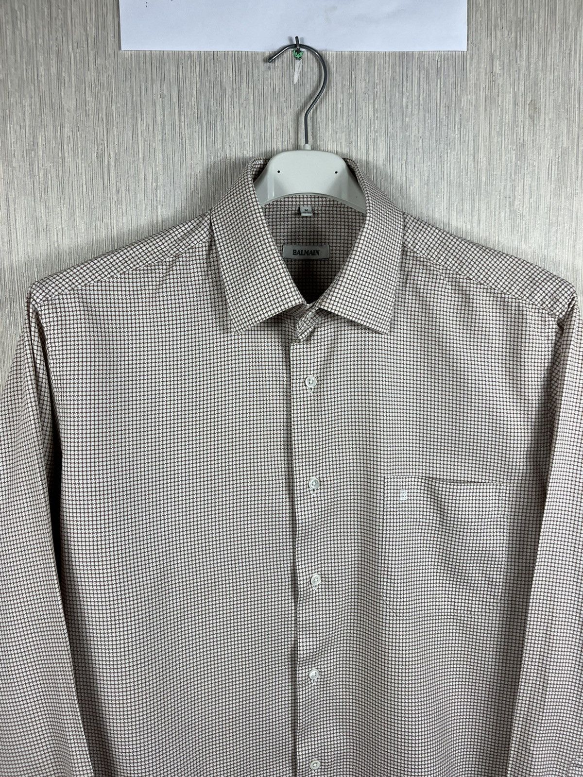 Balmain Balmain patterned shirt with pocket logo B casual classic Size US M / EU 48-50 / 2 - 5 Thumbnail