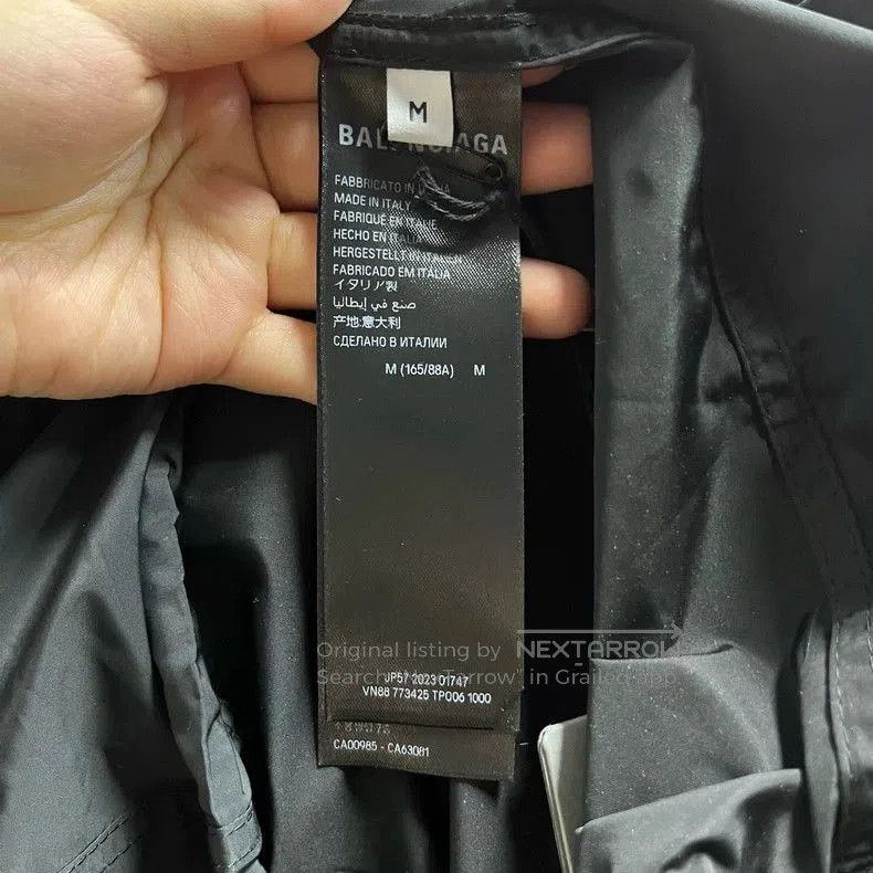 Balenciaga Balenciaga Black Logo Print Button Jacket. Size US XS / EU 42 / 0 - 6 Thumbnail