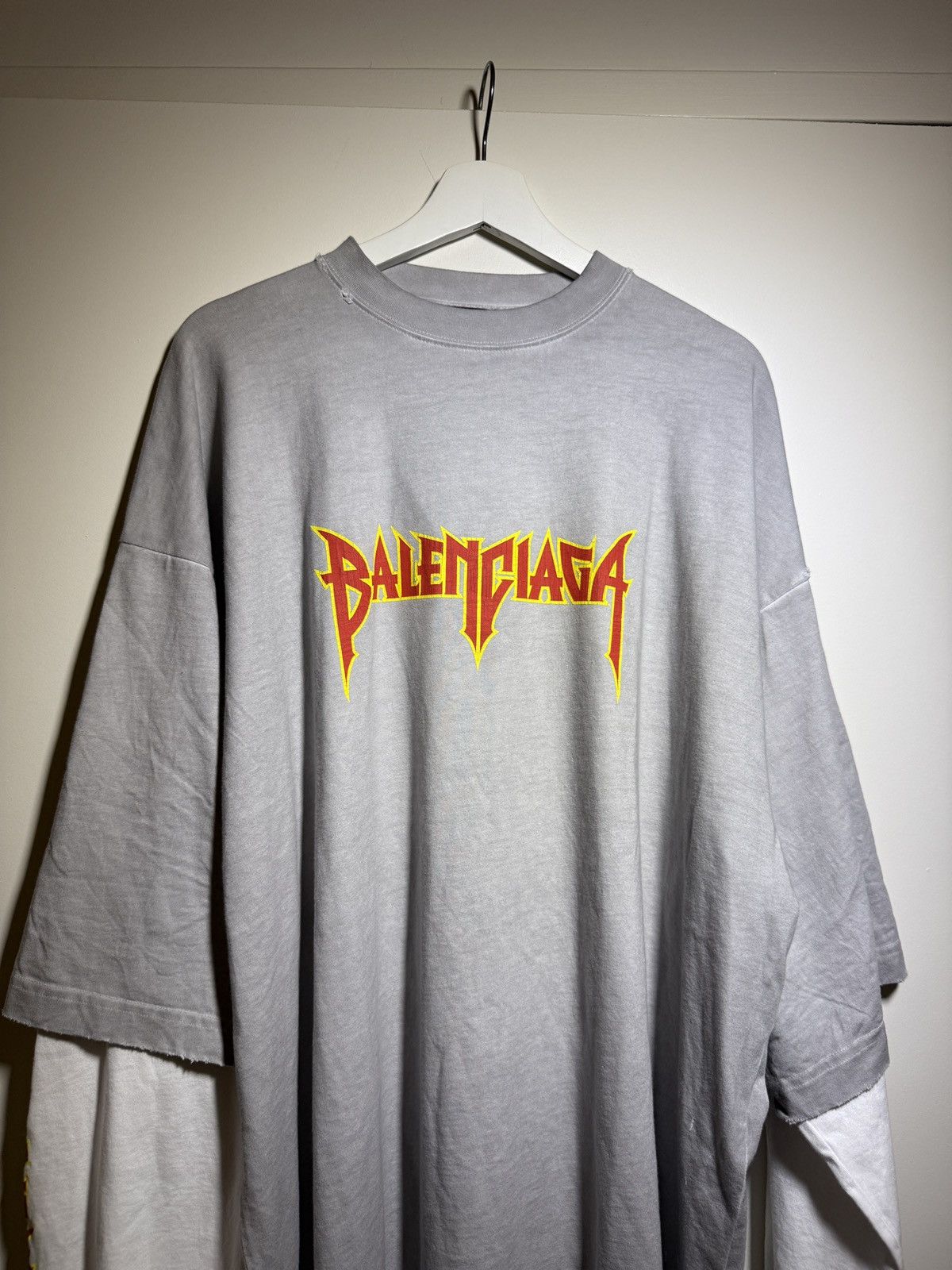 Balenciaga Balenciaga Metal Vintage Oversized T-Shirt Size US L / EU 52-54 / 3 - 10 Thumbnail