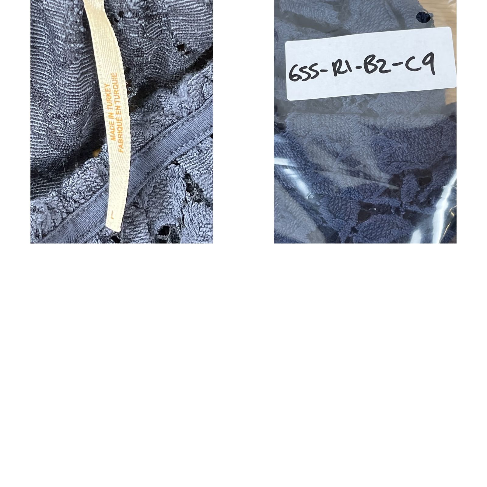 H&M H&M Lace Top Blue Long Sleeve Sheer Floral Blouse Keyhole Back Womens Large L Size L / US 10 / IT 46 - 8 Thumbnail