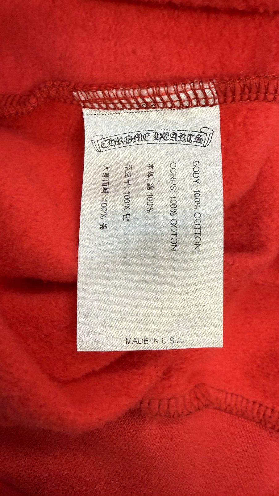 Chrome Hearts CHROME HEARTS SCROLL LOGO HOODIE 'RED' Size US M / EU 48-50 / 2 - 9 Thumbnail