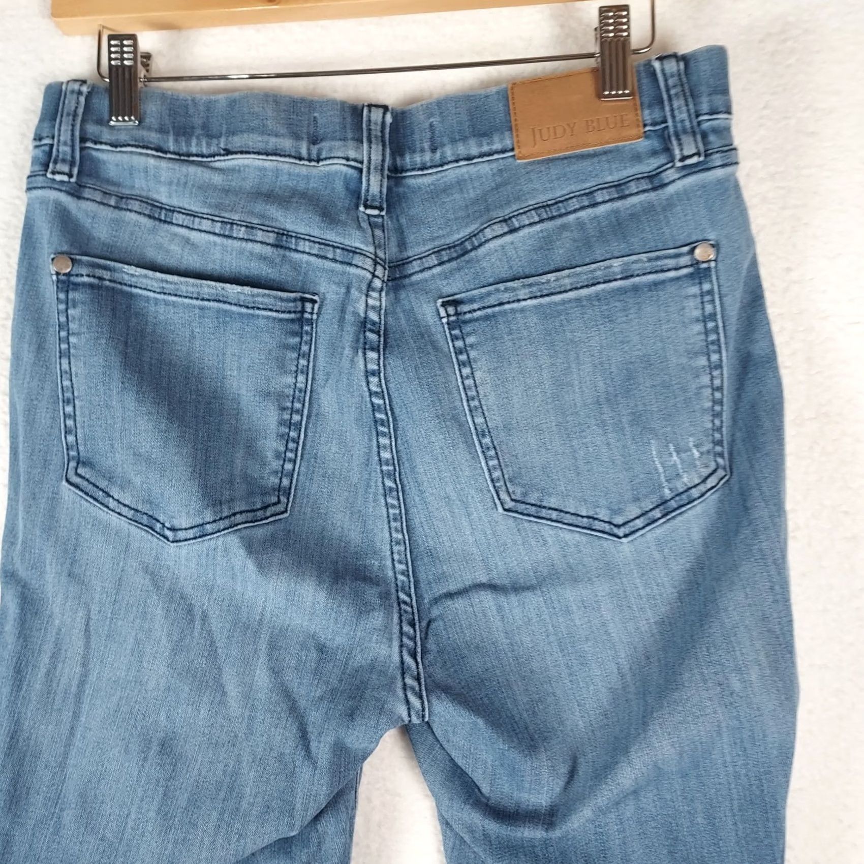 Denime Judy Blue Women’s Jeans 9/29 Medium Wash Skinny Stretch Denim 5-Pocket Blue Regular Size M Adults Girls? Size 32" / US 10 / IT 46 - 4 Thumbnail