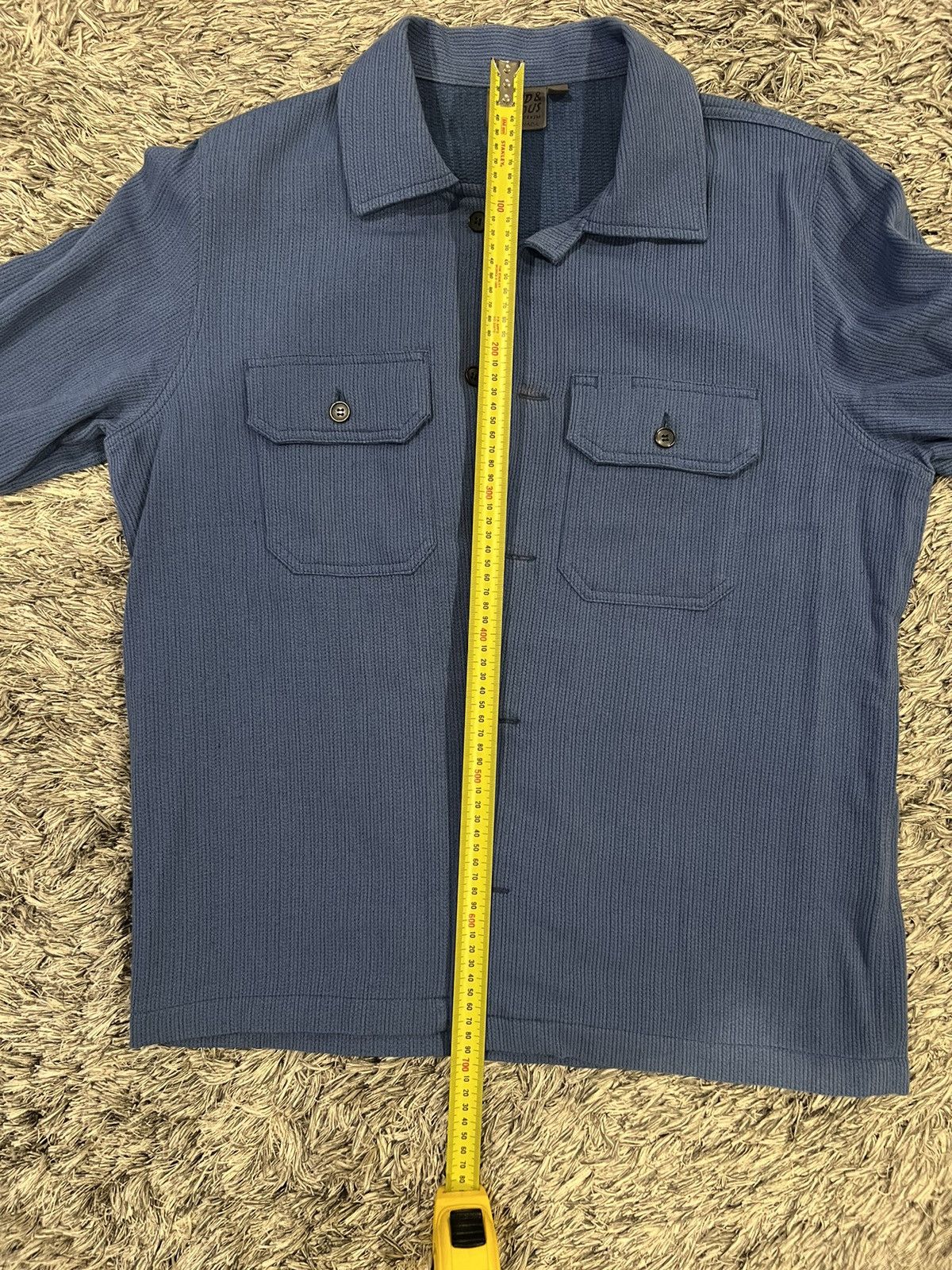 Blue loose weave Dobby shirt