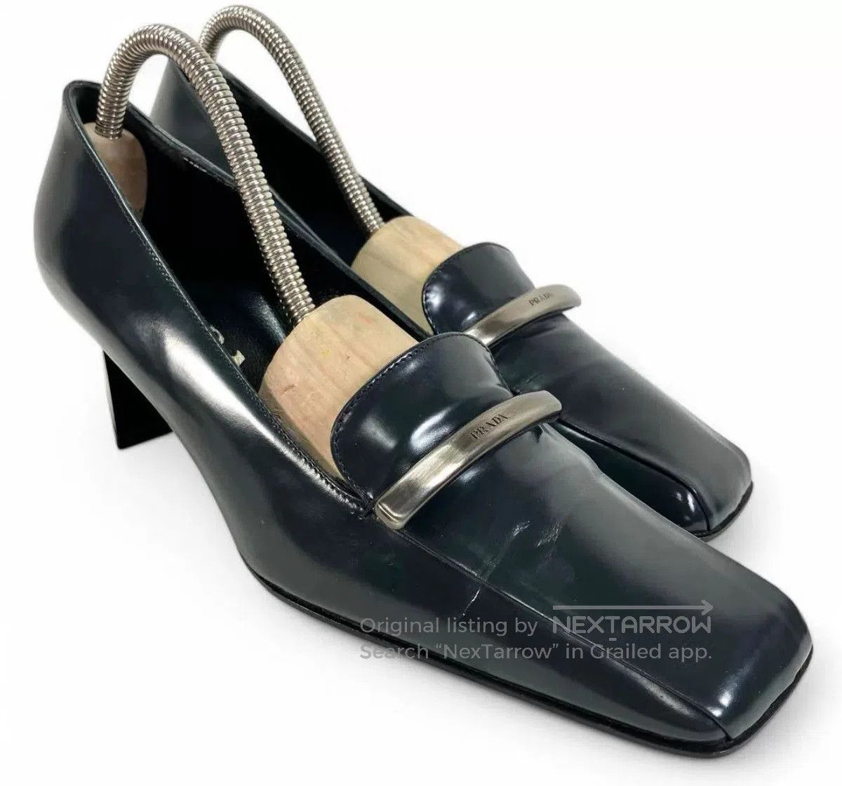 Prada Prada Leather High Heels Gray. Size US 4 / IT 34 - 1 Thumbnail
