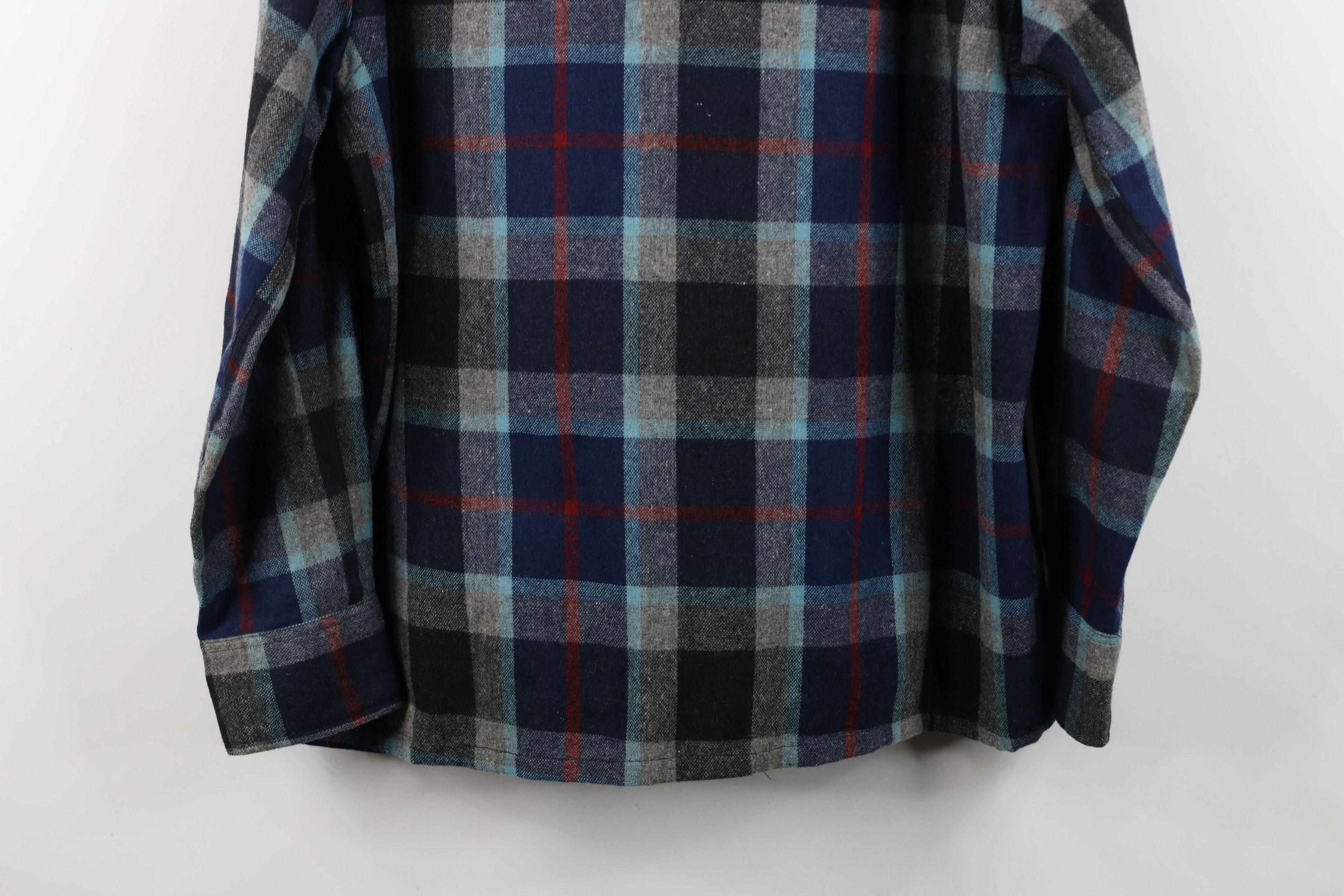Vintage Vintage 60s 70s Streetwear Collar Board Button Shirt Plaid Size US L / EU 52-54 / 3 - 14 Thumbnail