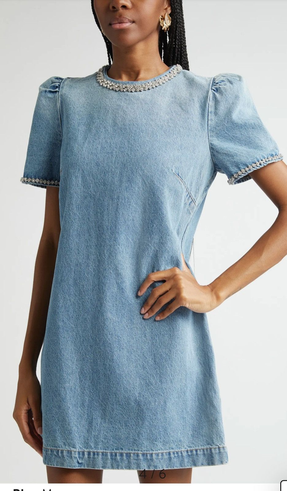Zimmermann Crystal Embellished Denim Minidress