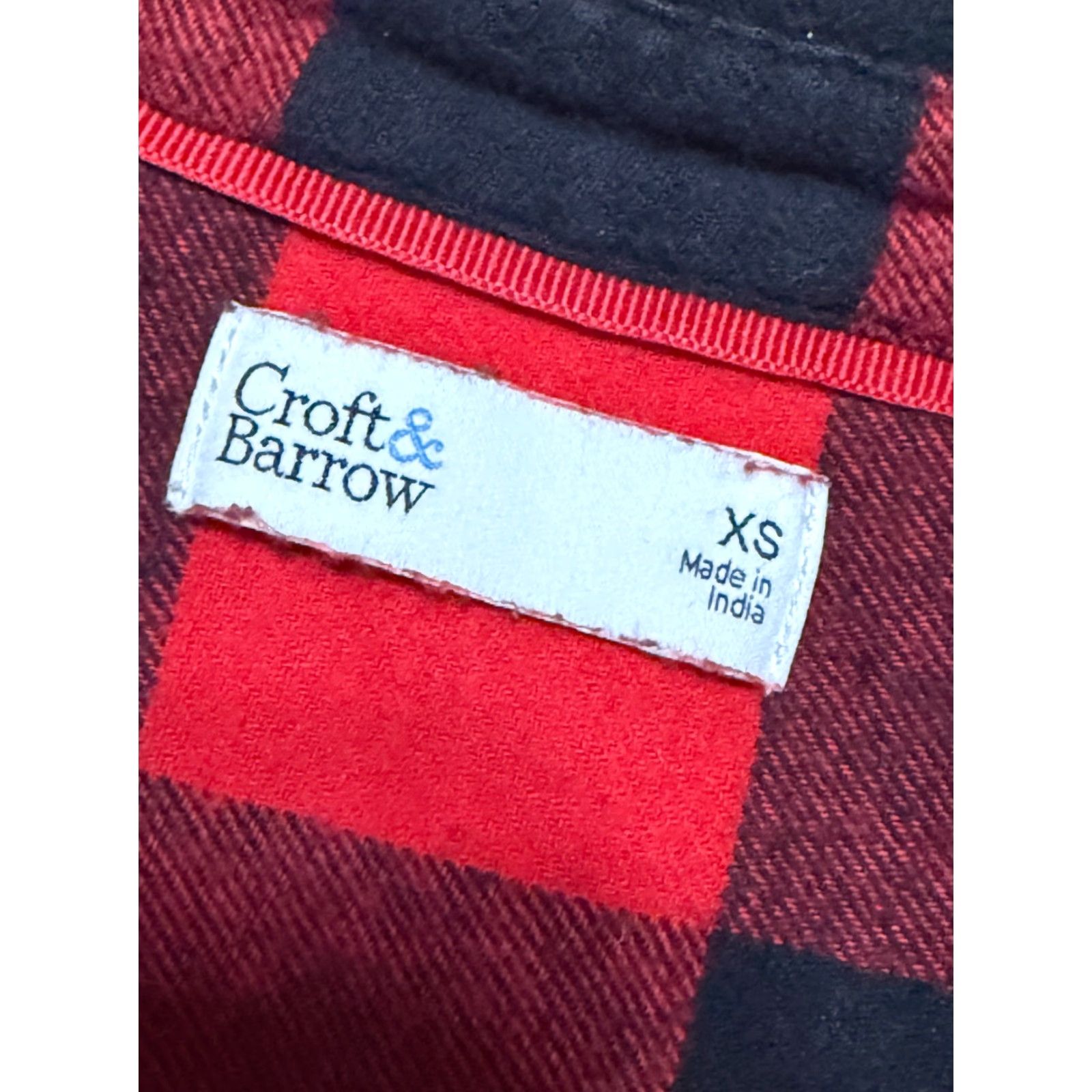 Croft & Barrow Croft & Barrow Shirt Women's XS Red Black Plaid Long Sleeve Button Up Size XS / US 0-2 / IT 36-38 - 5 Thumbnail