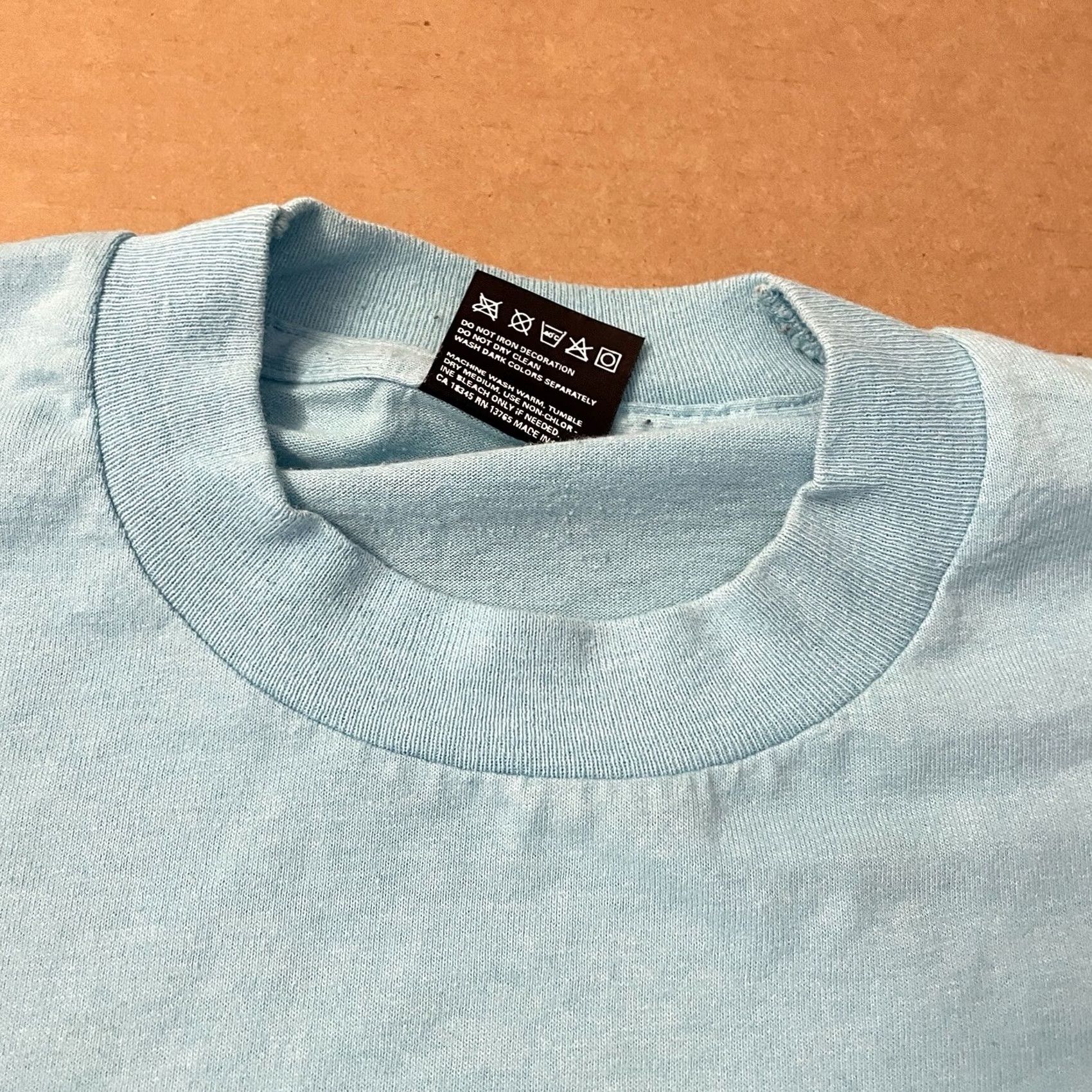 Fruit Of The Loom VINTAGE 90s USA Mens Shirt Adult Medium Blue Birthday 40th Numbers Single Stitch Mens Size US M / EU 48-50 / 2 - 4 Thumbnail
