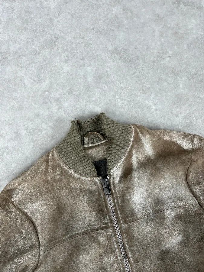 Giorgio Brato 2000s Giorgio Brato Beige Suede Washed Bomber Jacket Size S / US 4 / IT 40 - 5 Thumbnail