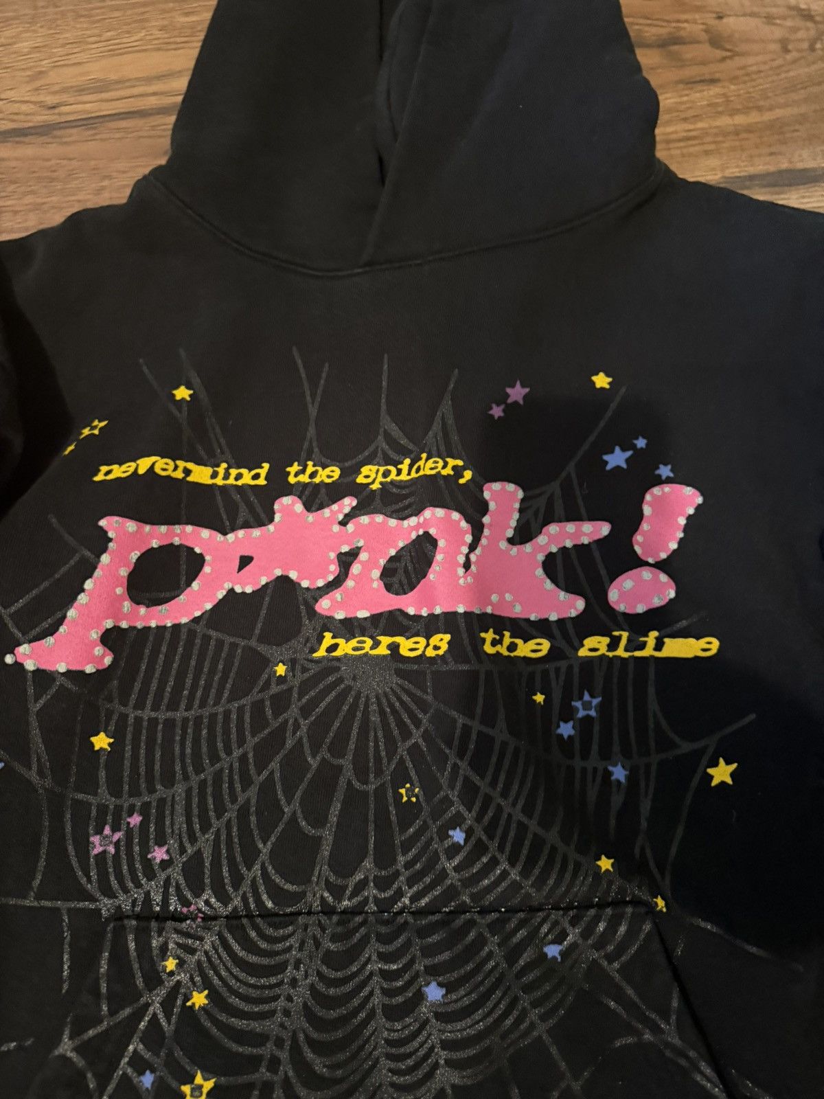 Sp5der Sp5der P*nk Hoodie 'Black' Size US M / EU 48-50 / 2 - 3 Thumbnail