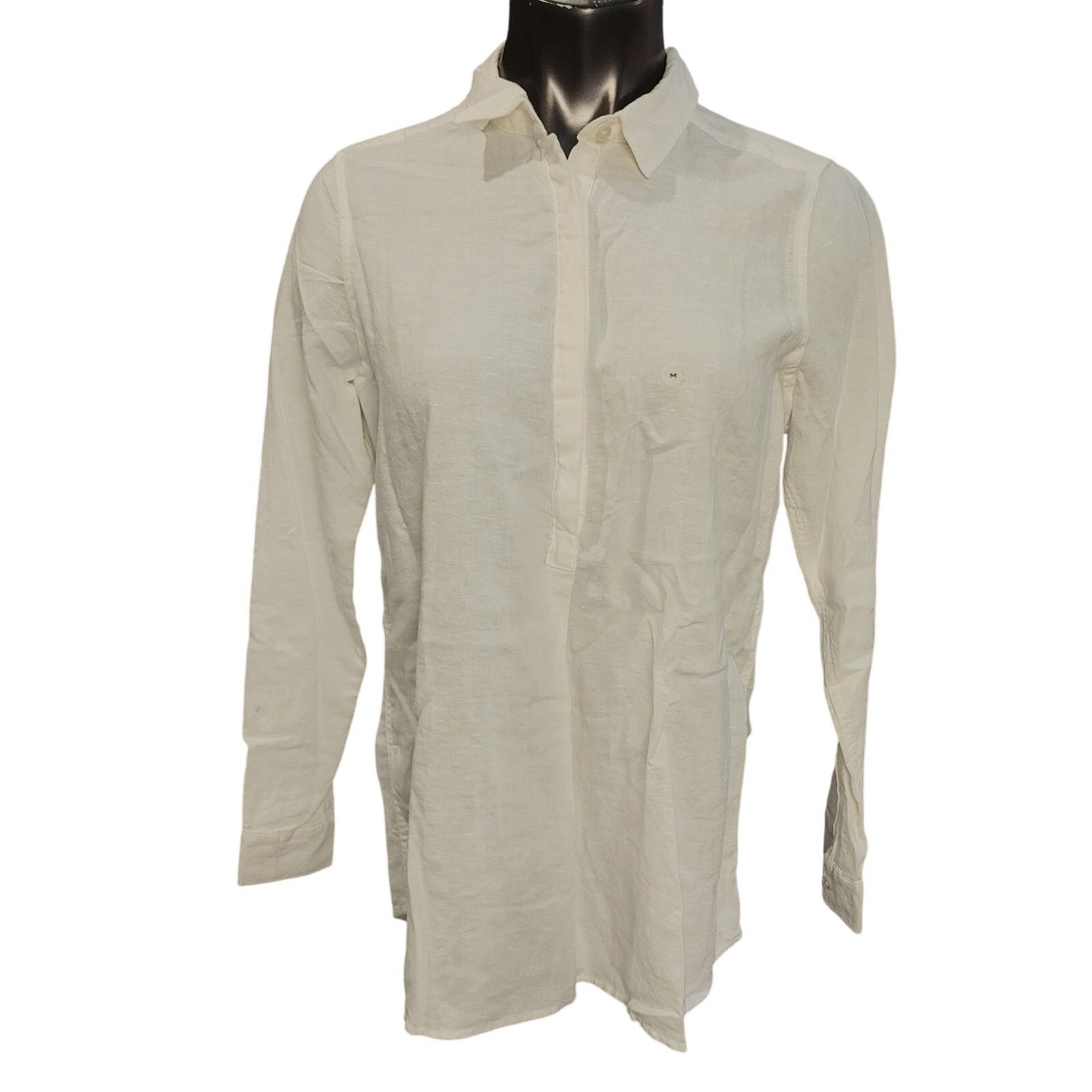 Eddie Bauer Eddie Bauer Women's M White LongSleeve Collar Bttn Dwn Tunic Size M / US 6-8 / IT 42-44 - 1 Thumbnail