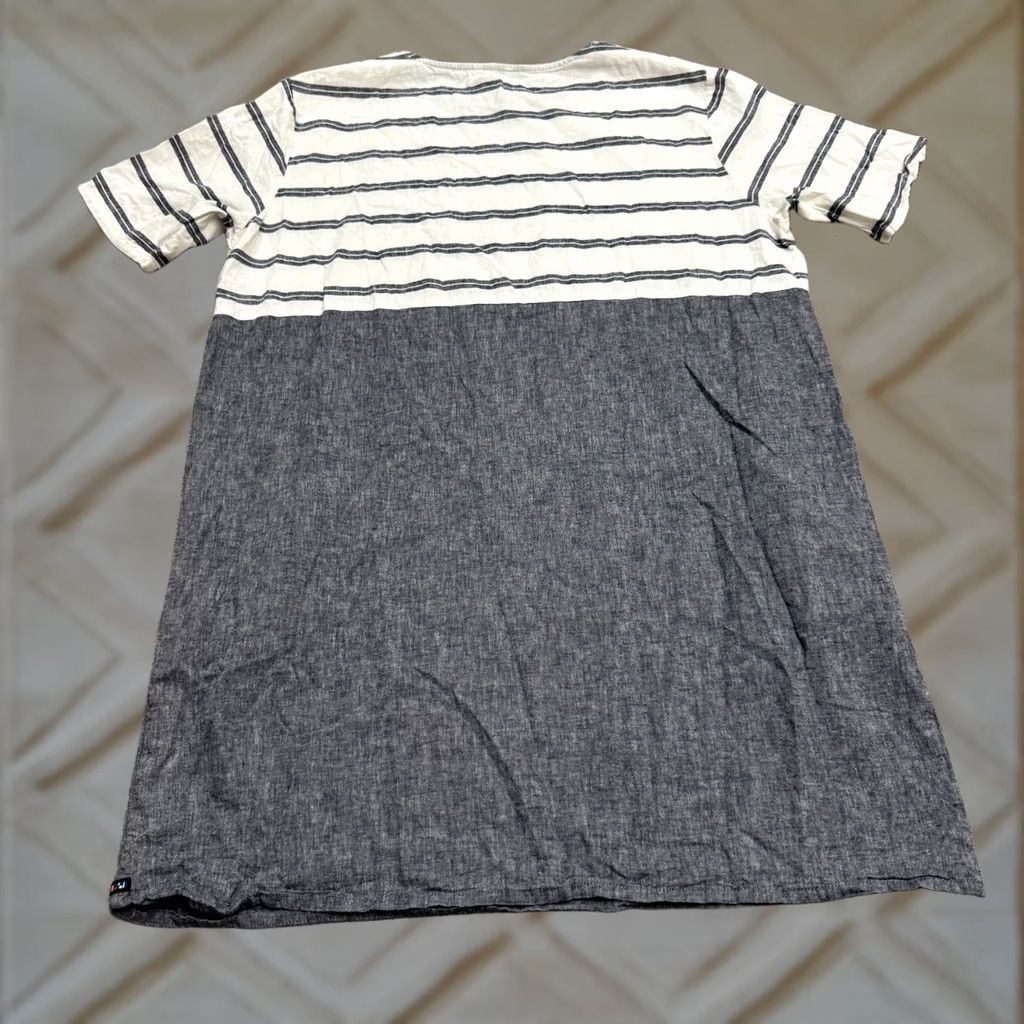 Vintage Batela Sea Style Striped Linen Cotton Shift Dress Womens XL Blue White Pockets Size XL / US 12-14 / IT 48-50 - 1 Thumbnail