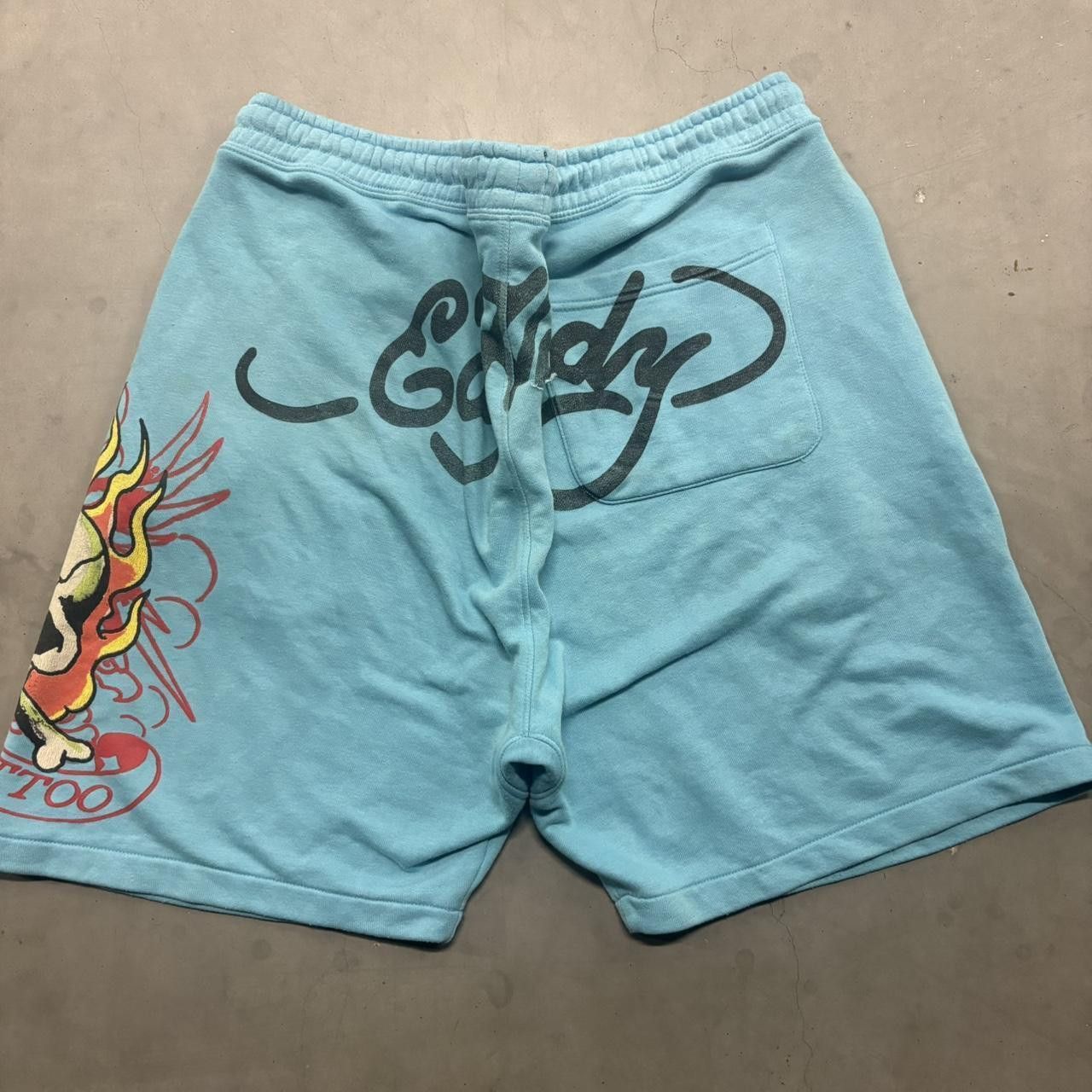 Ed Hardy Crazy Vintage Y2K 2000s Ed Hardy Blue Essential Sweatpants With Holes Shown in photo 3,5,6! Size US 42 / EU 58 - 4 Thumbnail