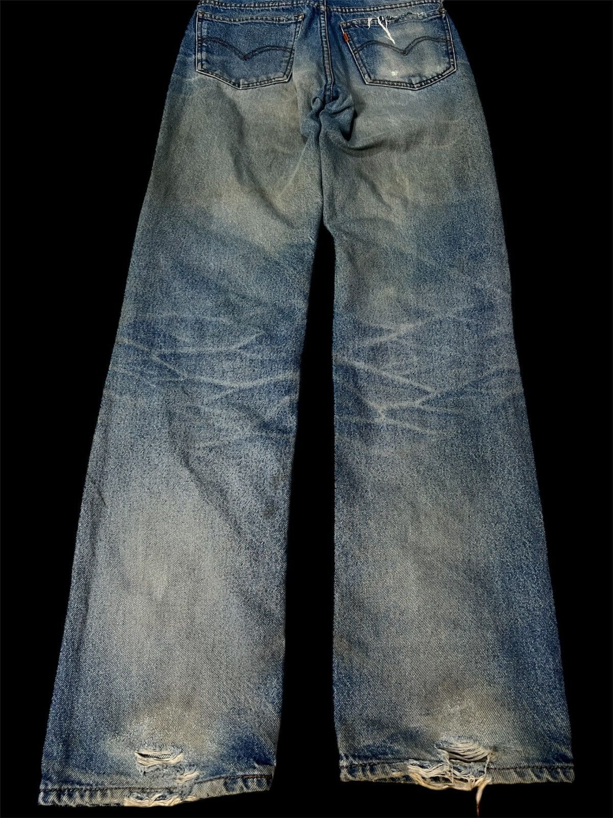 Levi's Vintage Levis 210 Orange Tag Mud Wash Distressed Jeans Size US 28 / EU 44 - 2 Thumbnail