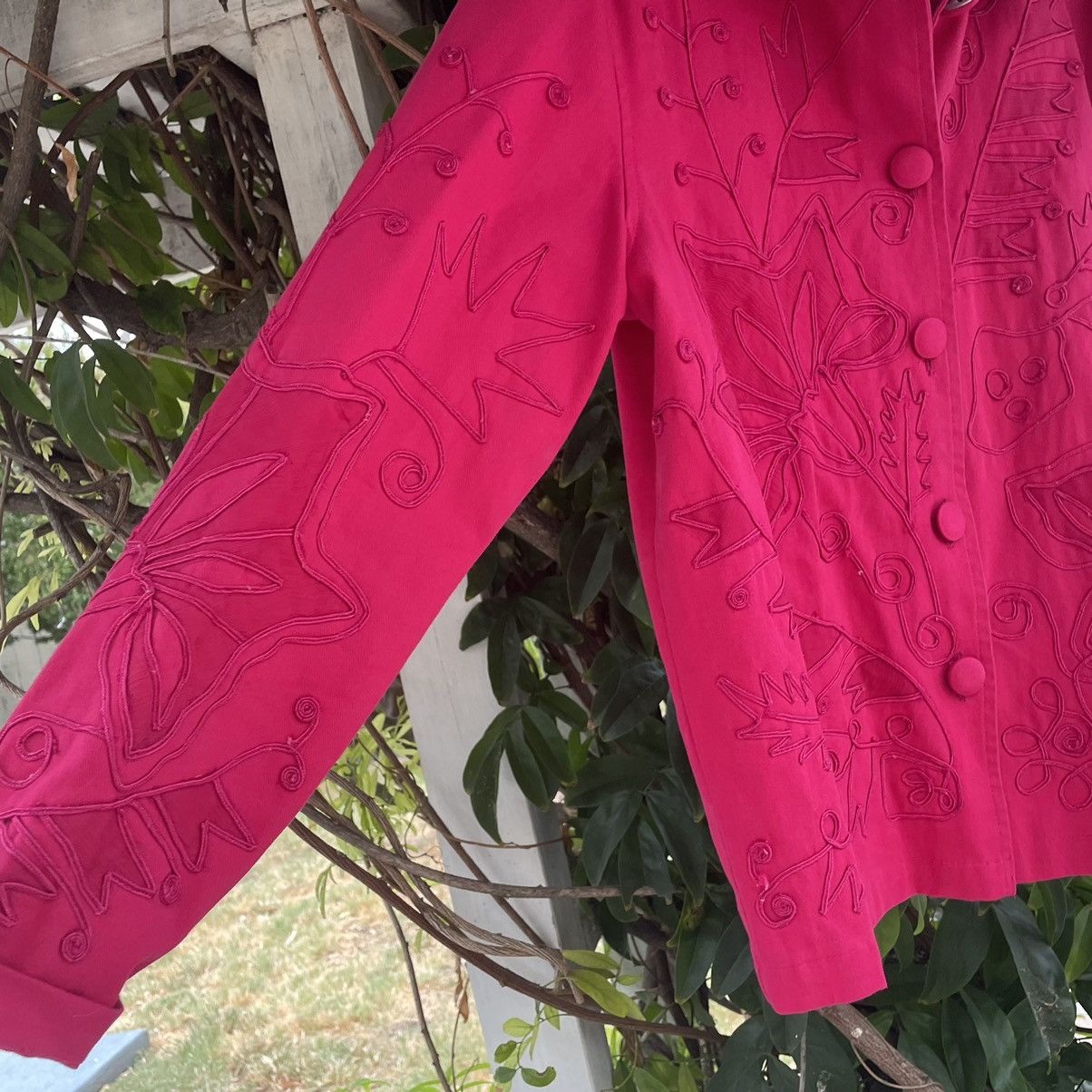 Vintage AOP Embroidered Cropped Camp Collar Shirt Boxy Earthtone Size US M / EU 48-50 / 2 - 3 Thumbnail