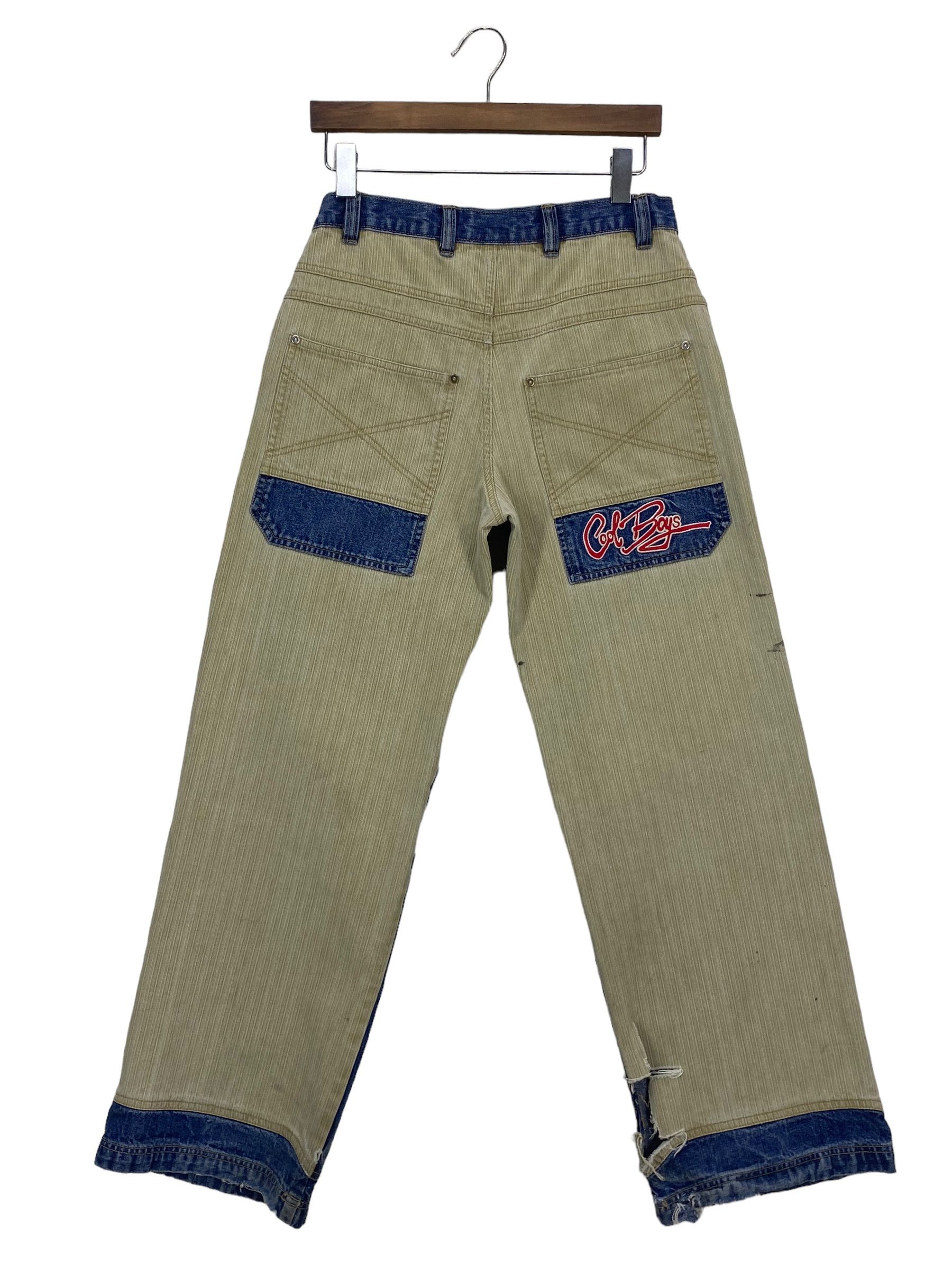 image of Hot Spicy Denim Baggy Jeans Hip Hop Skateboard Pants in Blue/Brown, Men's (Size 29)