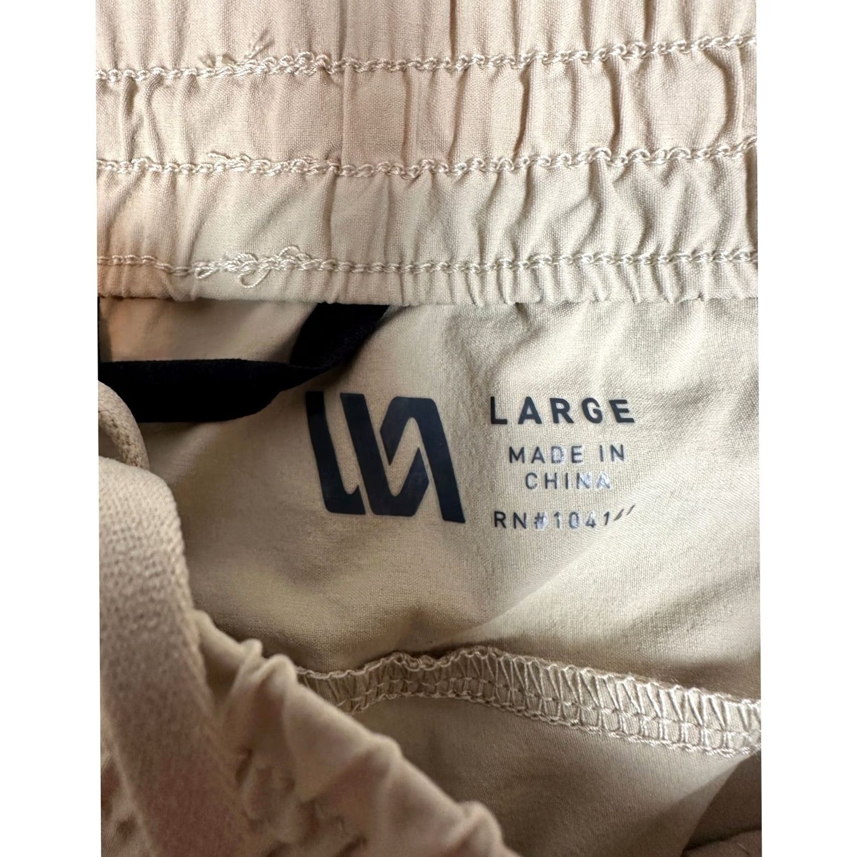 Vuori VRST Mens Transit Jogger Pants L Tan Nylon Stretch Performance Drawstring Tech Size US 33 - 3 Thumbnail