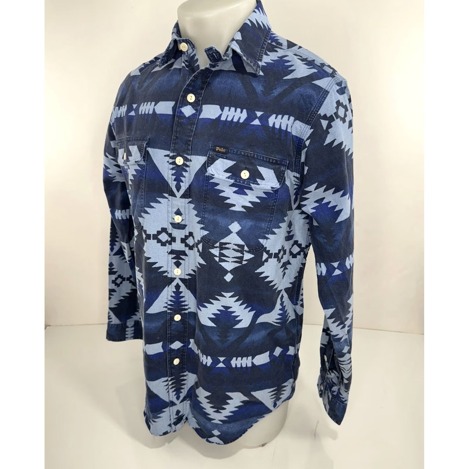 Polo Ralph Lauren POLO RALPH LAUREN - AZTEC Southwestern Mens M Work Shirt Size US M / EU 48-50 / 2 - 3 Thumbnail