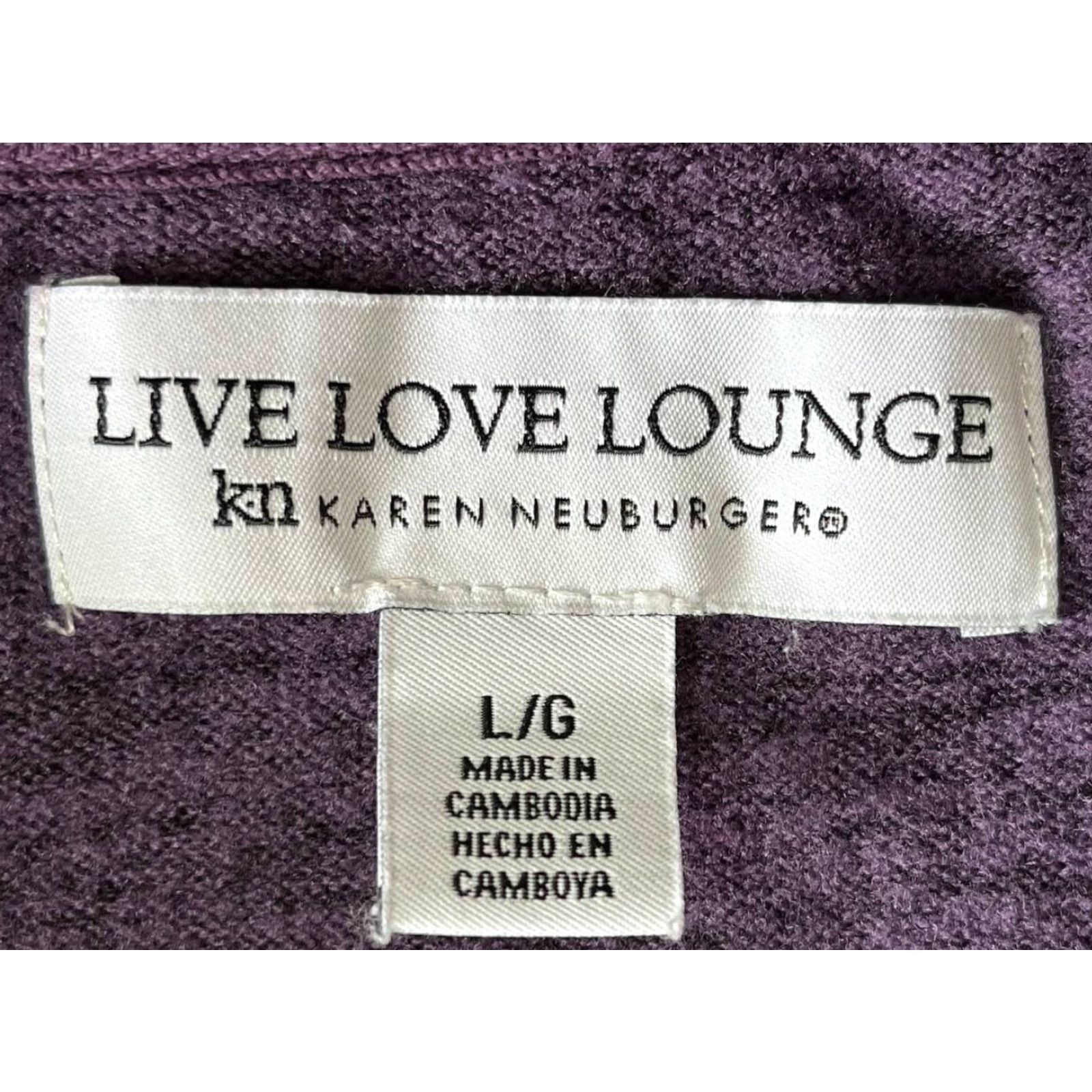Vintage Live Love Lounge Sweatshirt Womens Purple Size L Pullover Activewear Love 90s? Size L / US 10 / IT 46 - 6 Thumbnail