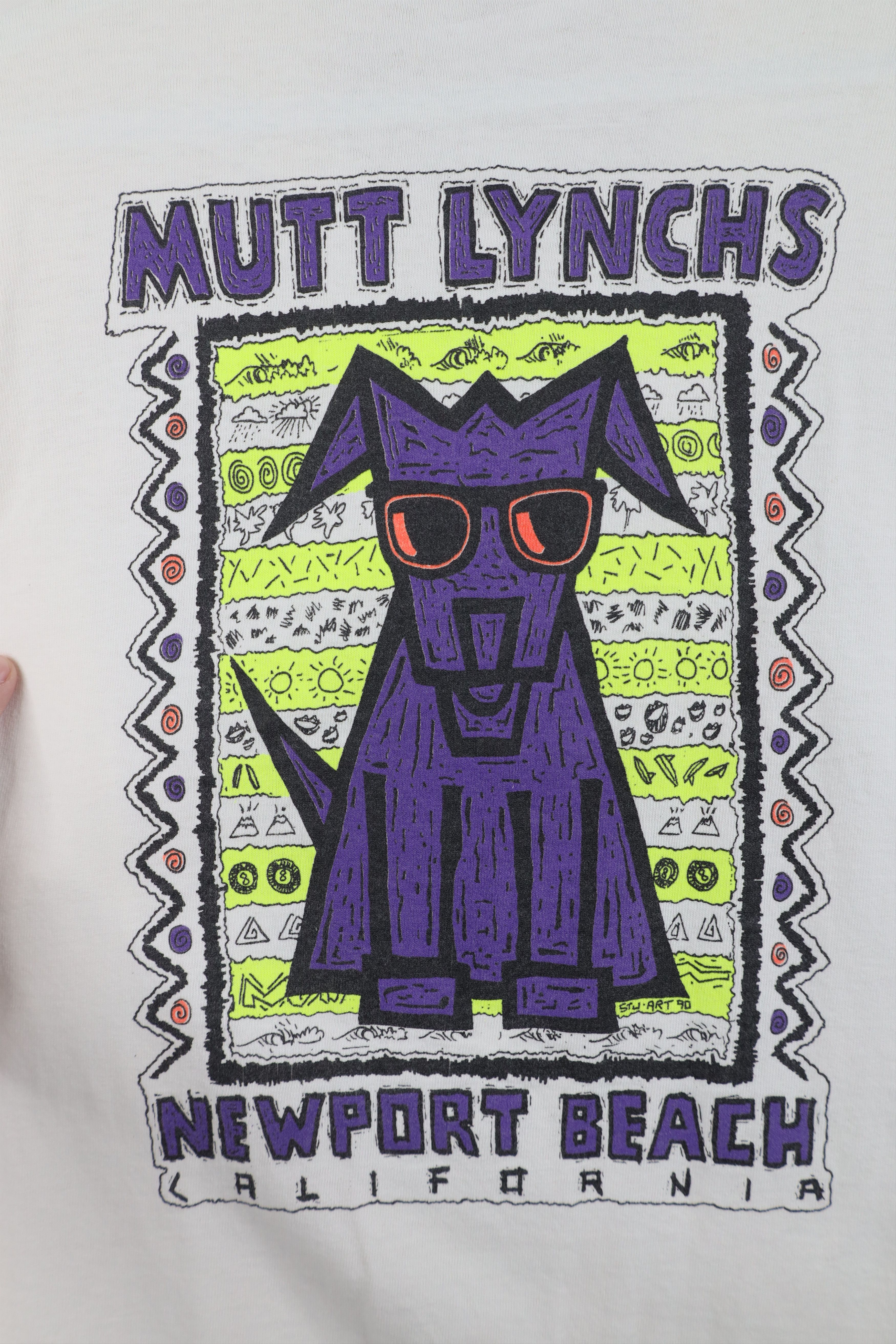Vintage Vintage 90s Streetwear Mutt Lynch Newport Beach T-Shirt USA Size US L / EU 52-54 / 3 - 12 Thumbnail