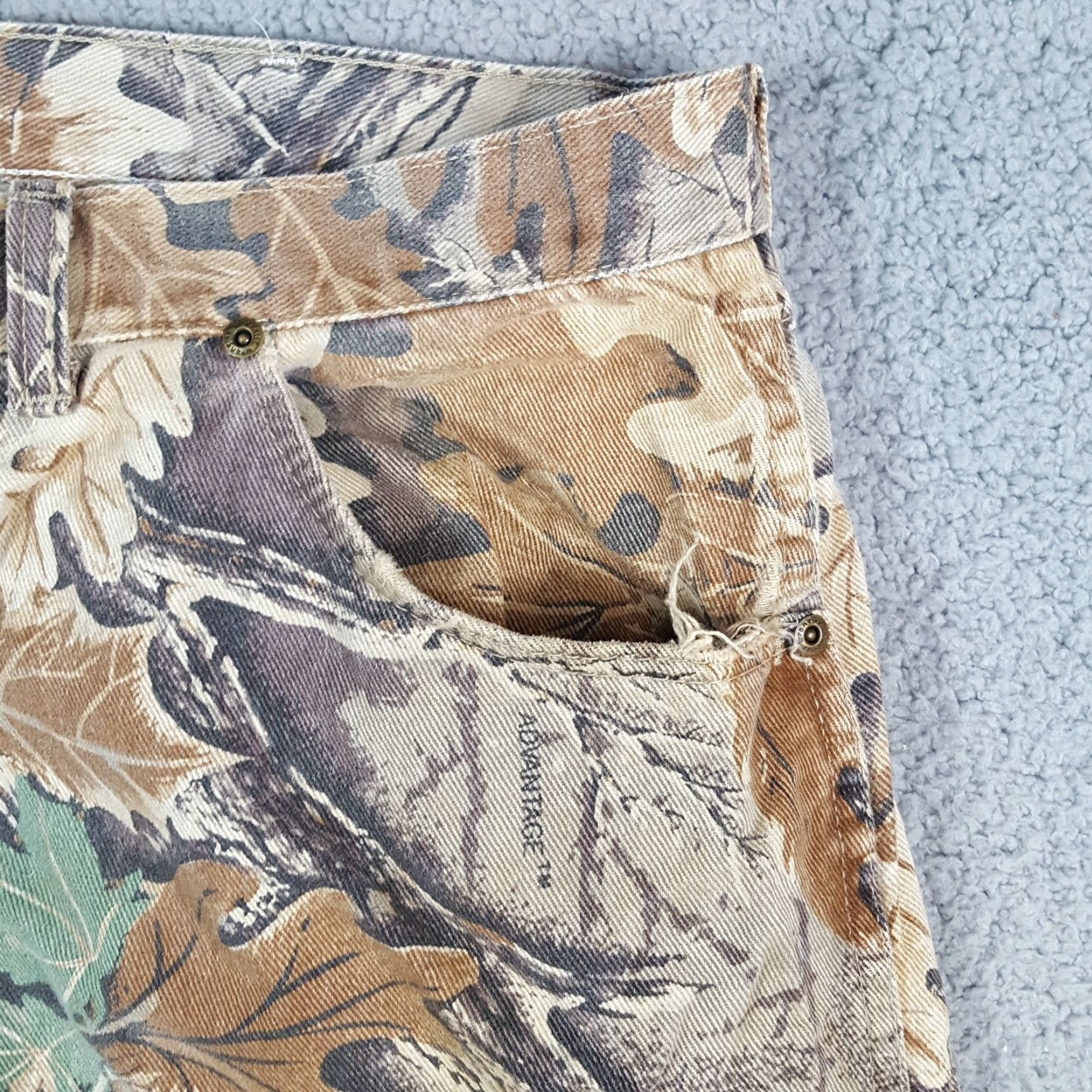 Wrangler VINTAGE Wrangler Pants Men 38x31 Camouflage Camo 90s Grunge Y2K Outdoor Hunting Casual Size US 38 / EU 54 - 5 Thumbnail