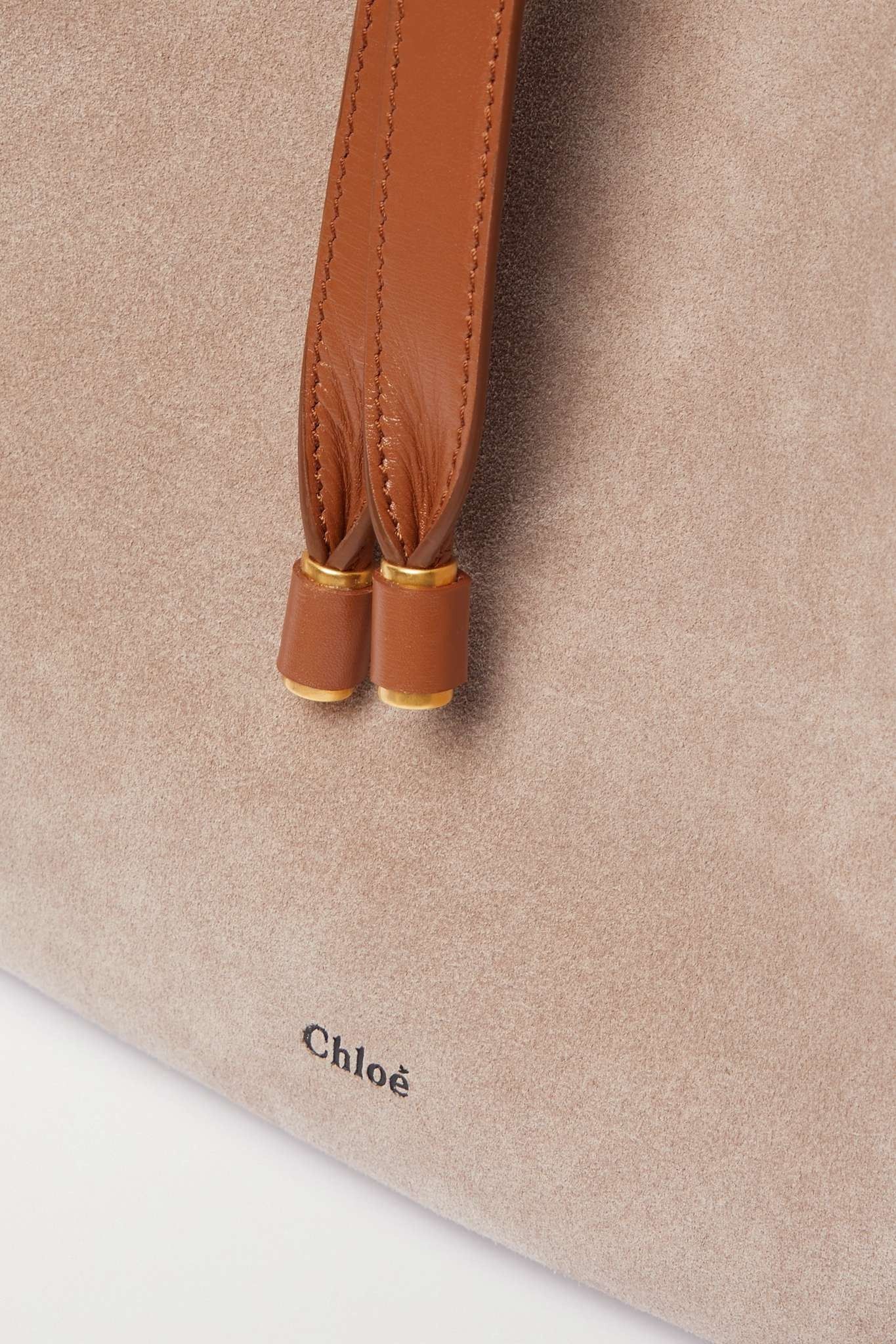 Chloe oc11z0525 Size: OS / Marcie Trimmed Suede Shoulder Bag Size ONE SIZE - 4 Thumbnail