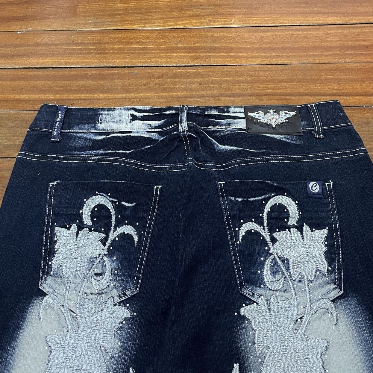 If Six Was Nine Rare Design Vintage Brand Crazy Age Flared Jeans 2000s Size US 38 / EU 54 - 4 Thumbnail