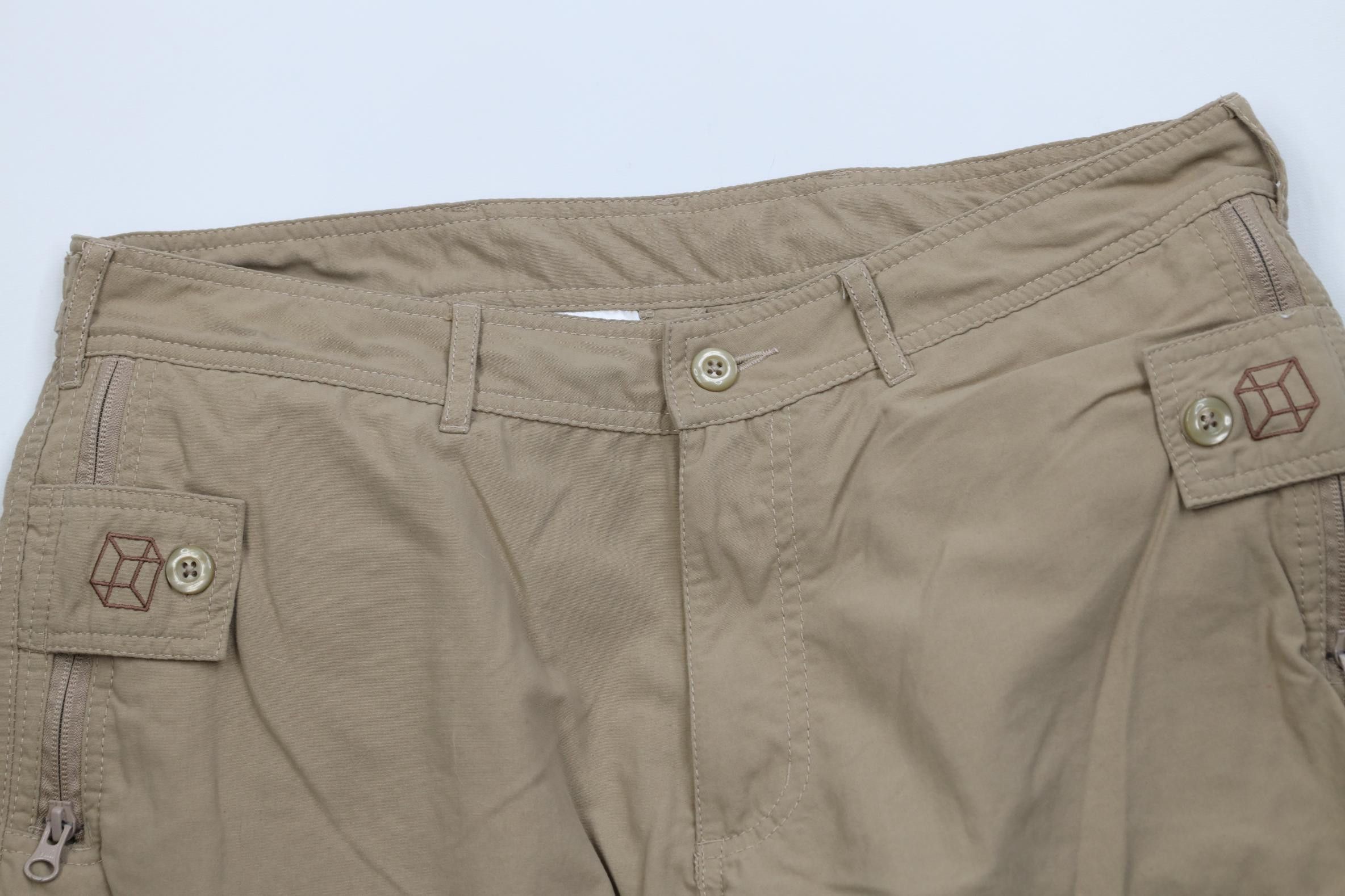 Vintage Clothing Arts Pick Pocket Proof Cargo Shorts Beige Nylon Size US 32 / EU 48 - 2 Thumbnail