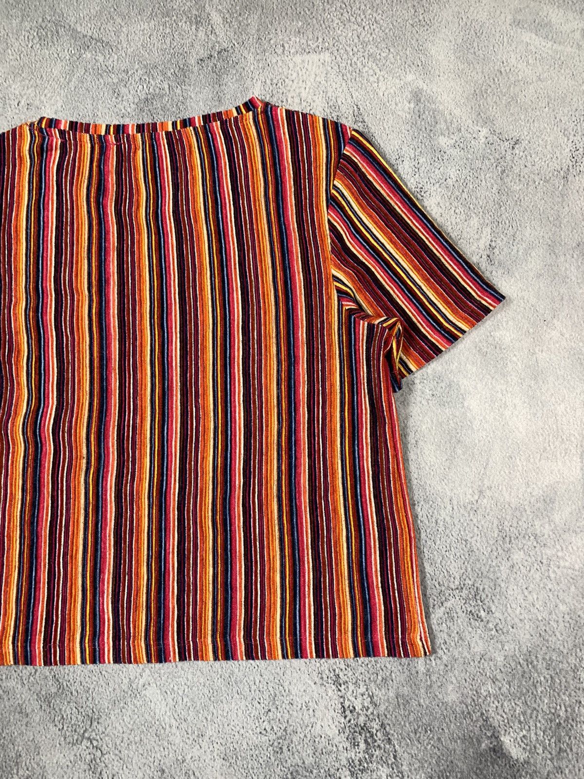 Vintage Vintage Y2K style all over striped tee Japanese size L Size L / US 10 / IT 46 - 9 Thumbnail