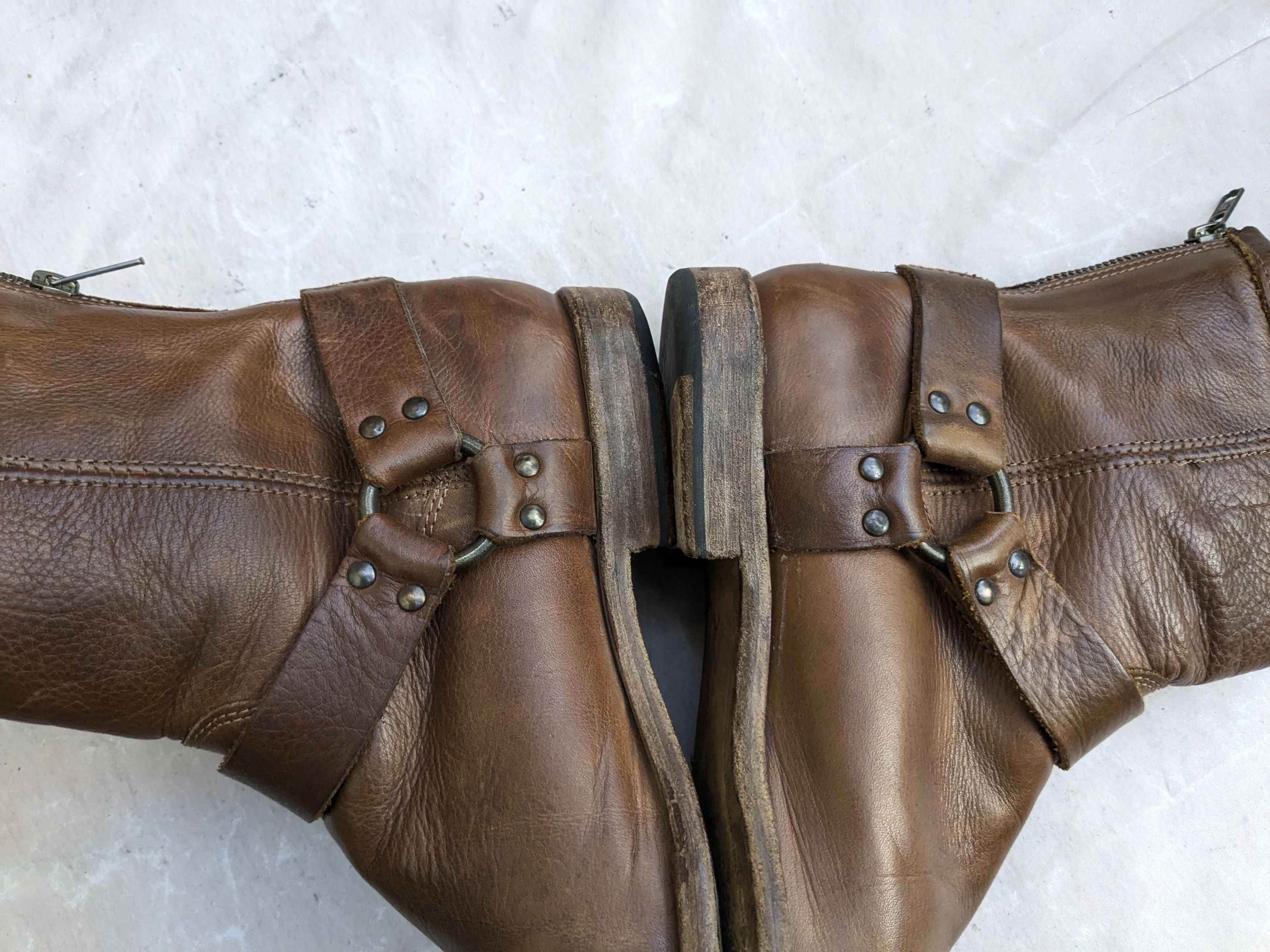 Frye Frye Harness Boots Brown Leather 9 D Leather Buckle Size US 9 / EU 42 - 9 Thumbnail