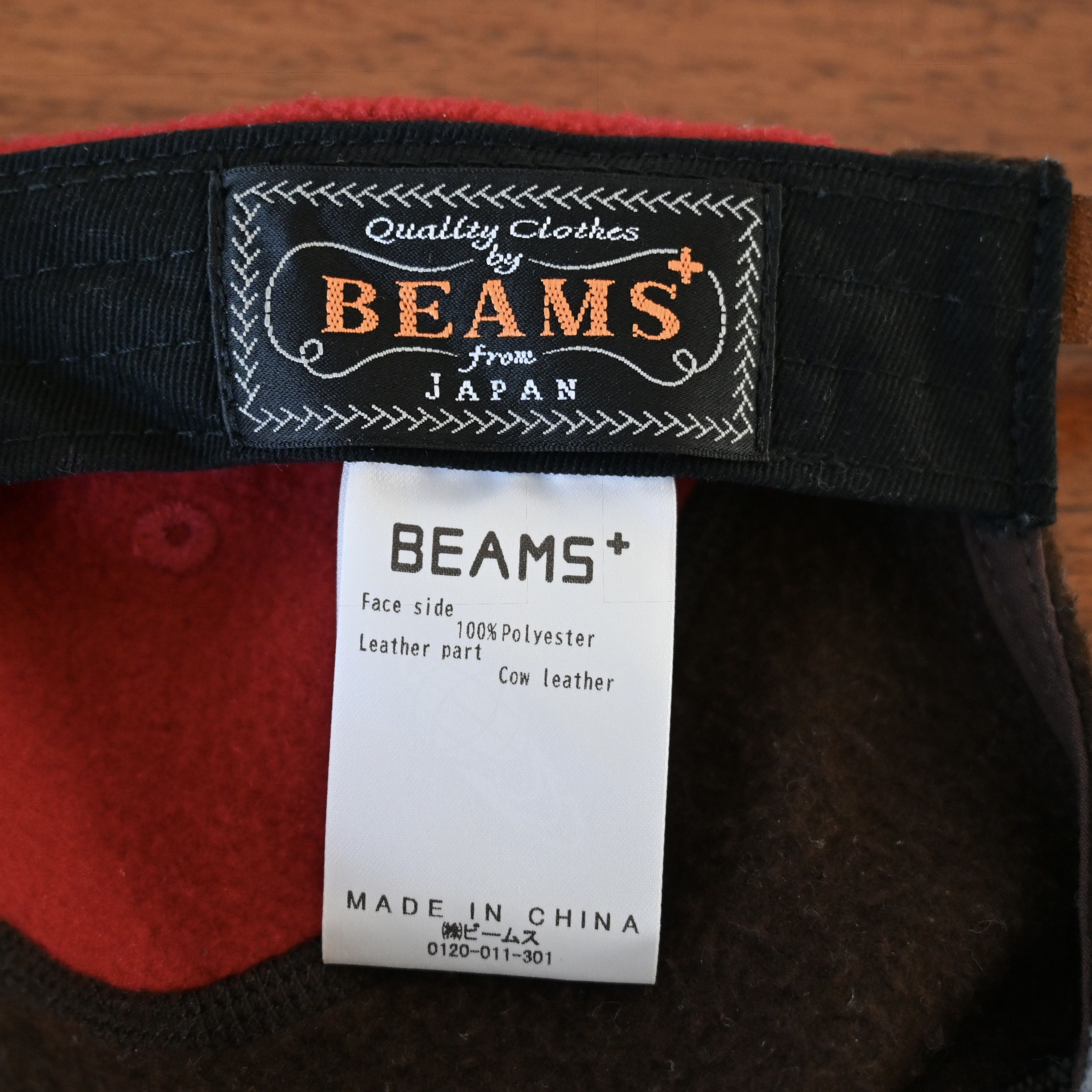 BEAMS Plus multi color fleece 5 panel hat with suede visor