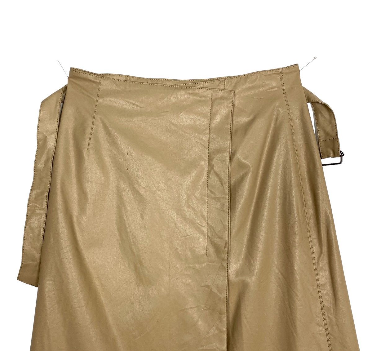Sonia Rykiel Rare‼️ Sonia Rykiel Belted Midi Skirt Pu Leather Size 27" / US 4 / IT 40 - 2 Thumbnail