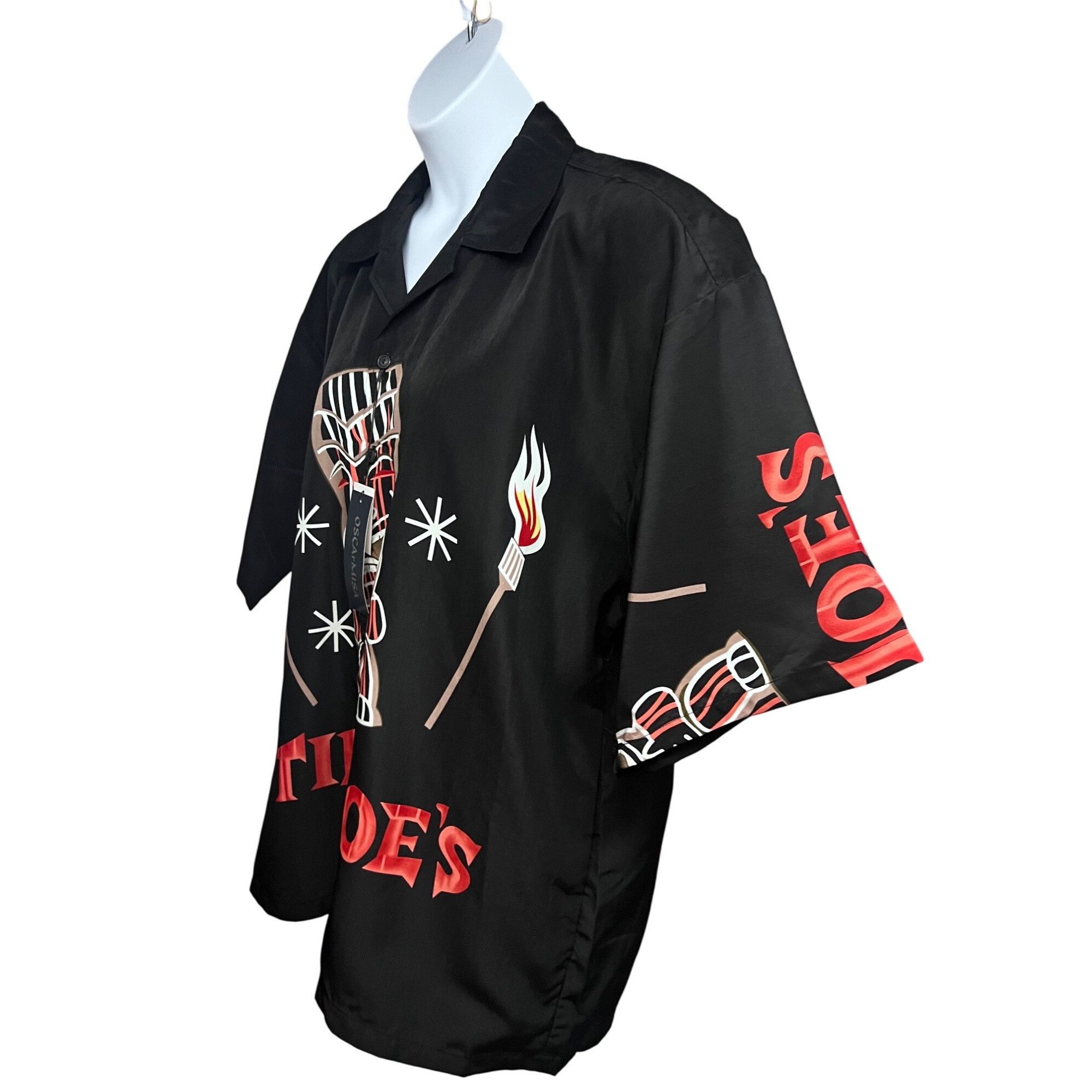 Other Oscar Misa Mens Black Giant Big Graphic Tiki Spell Out Rocka Size US XXL / EU 58 / 5 - 3 Thumbnail