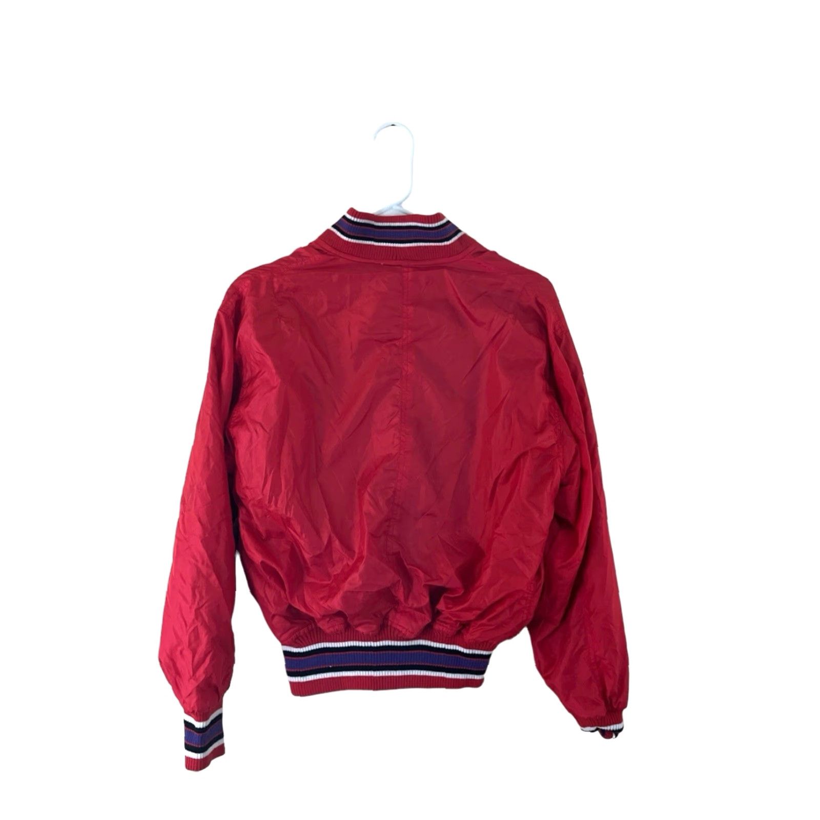PONY VINTAGE PONY Reversible Bomber Jacket Womens Medium Red / Purple 80s 90s NWT Deadstock Size M / US 6-8 / IT 42-44 - 5 Thumbnail