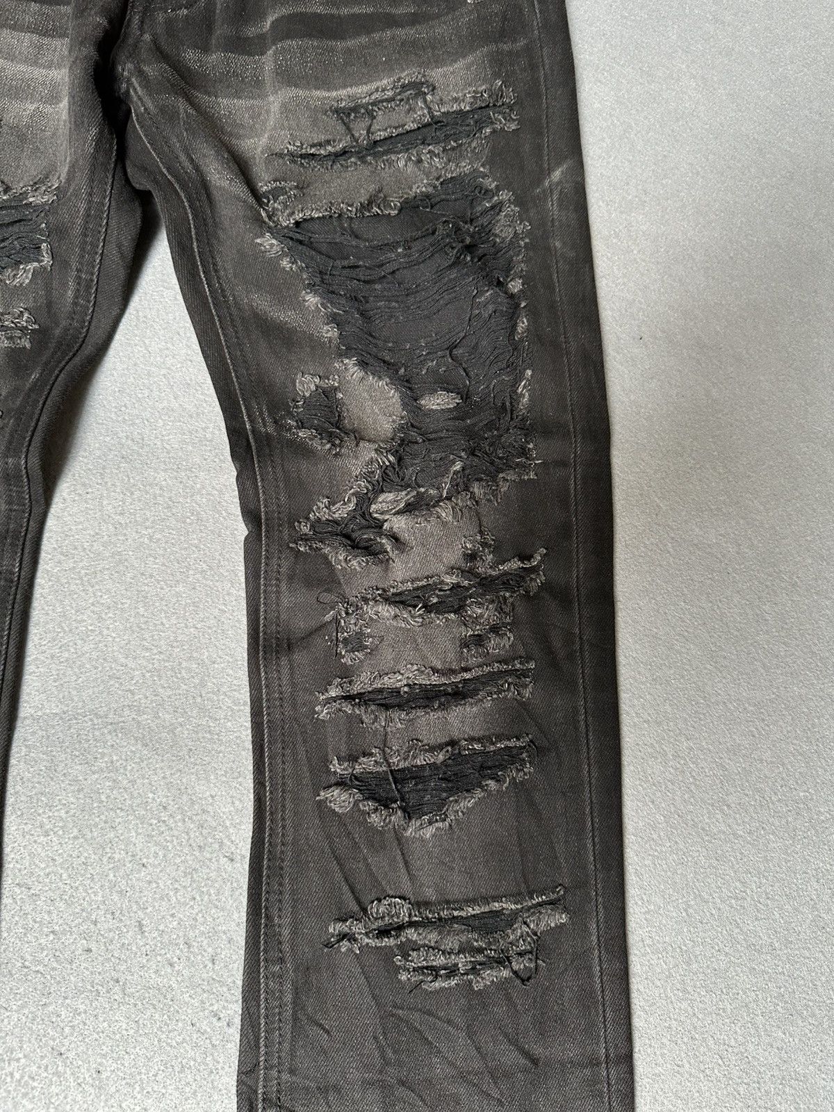 Japanese Brand Sex Pot Revenge Punk Revolution Studded Distressed Denim Size US 30 / EU 46 - 7 Thumbnail