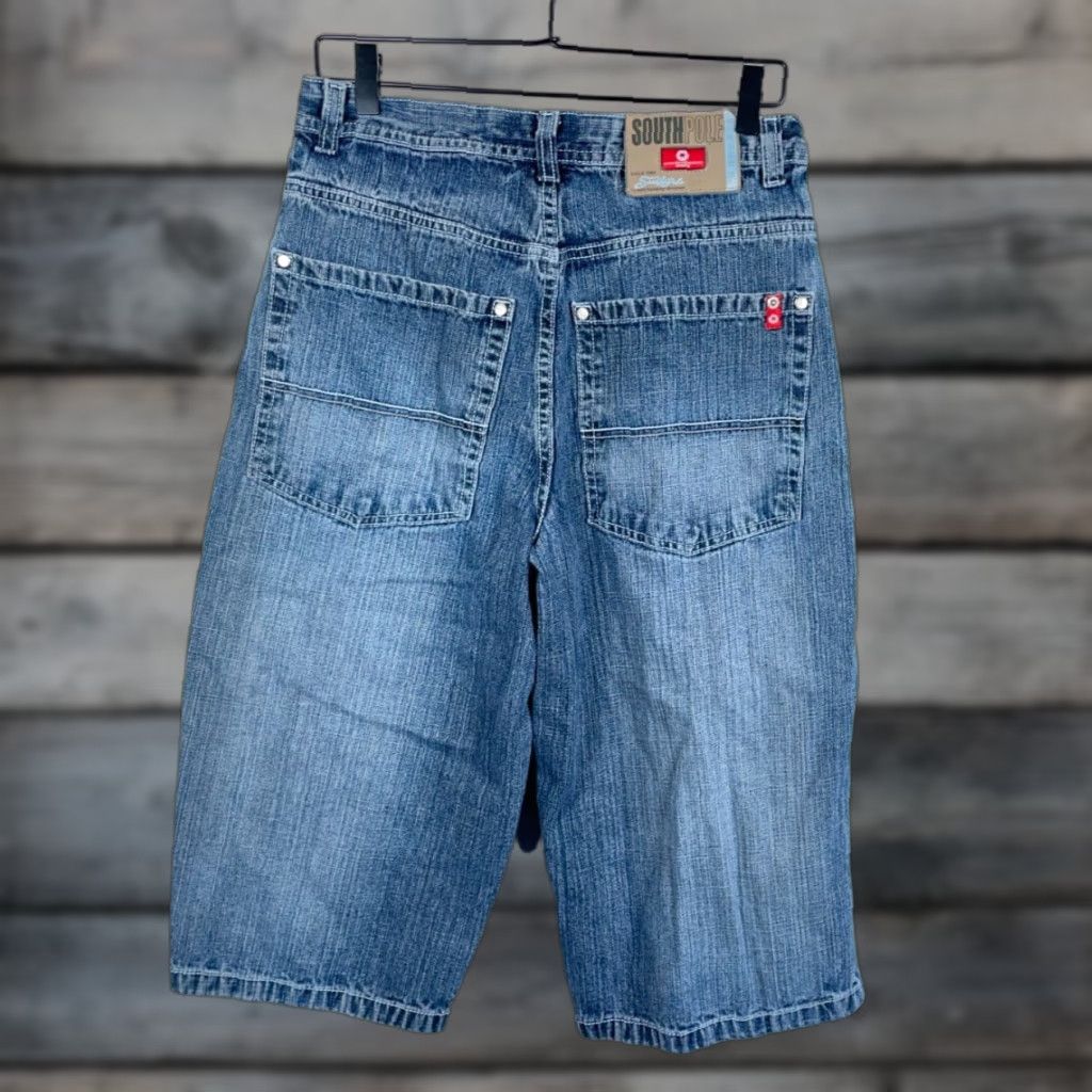 Southpole Southpole Bermuda Shorts Men 29 x 18 Blue Denim Baggy Fit Vintage Y2K Jorts Size US 29 - 1 Thumbnail