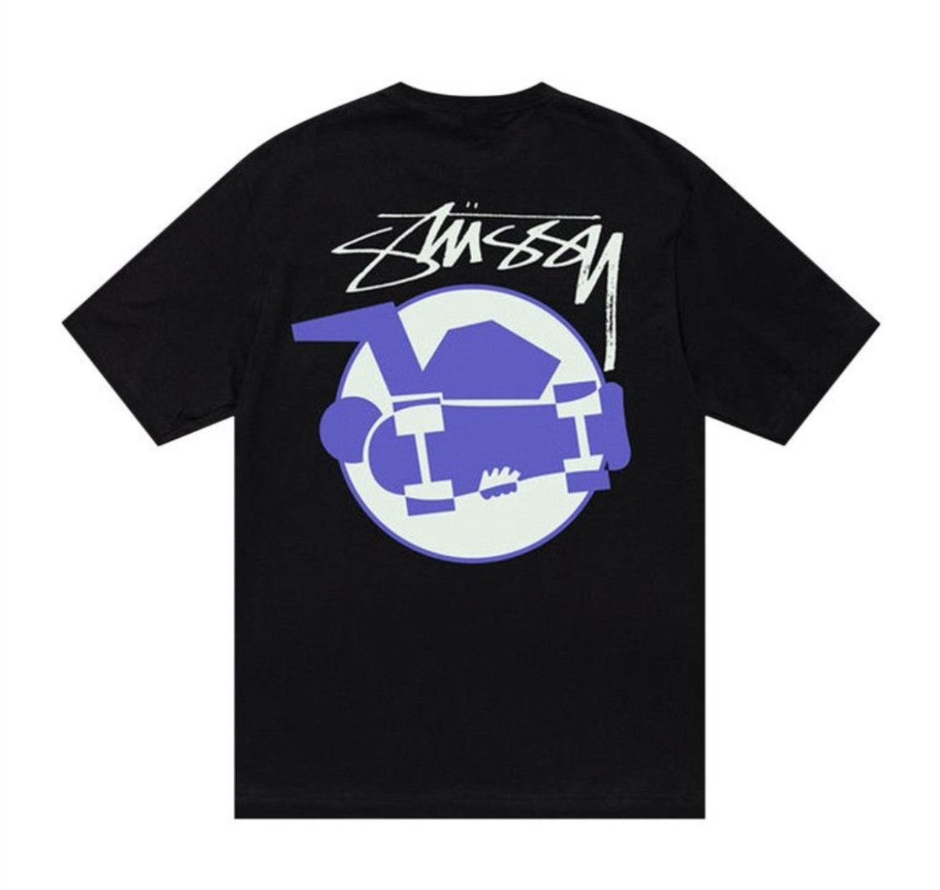Stussy 🎱 Stussy Skateman NEW! Tee Shirt RARE! 2XL Black XXL 🎱 Size US XXL / EU 58 / 5 - 1 Thumbnail