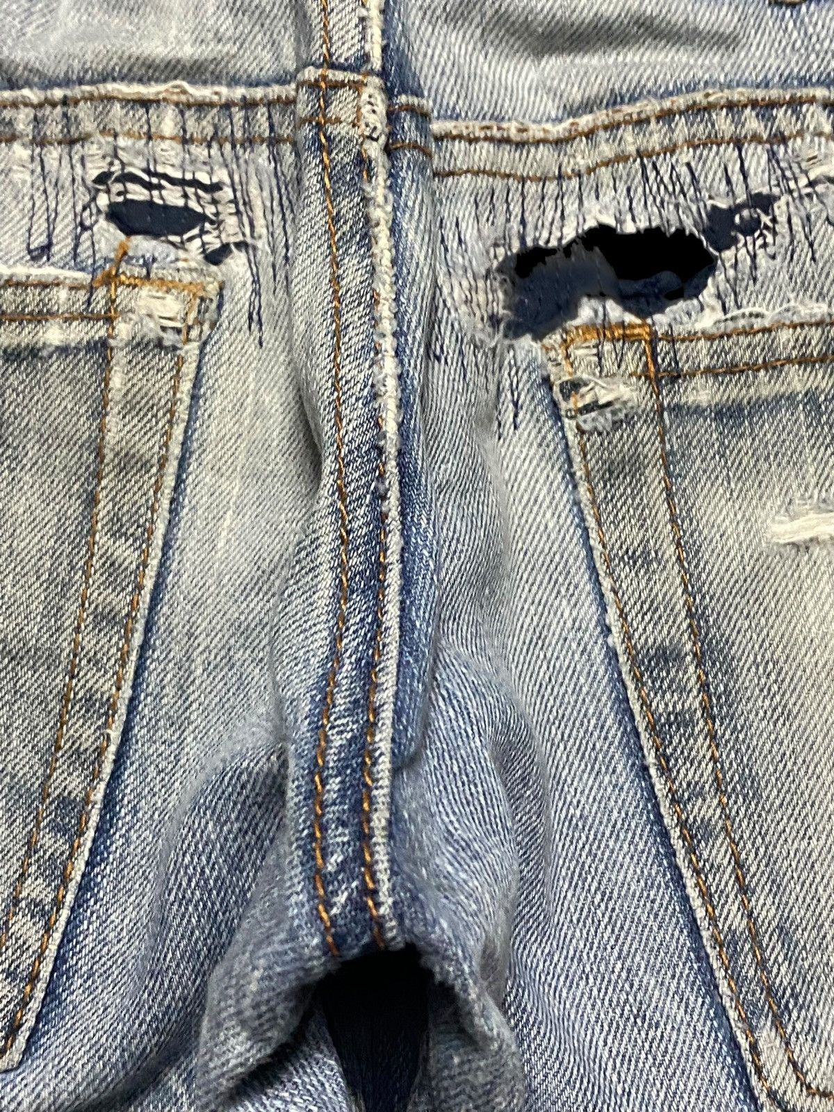 Japanese Brand Japanese Brand Nylaus Thunder Double Waist Trash Loose Jeans Size US 30 / EU 46 - 18 Thumbnail