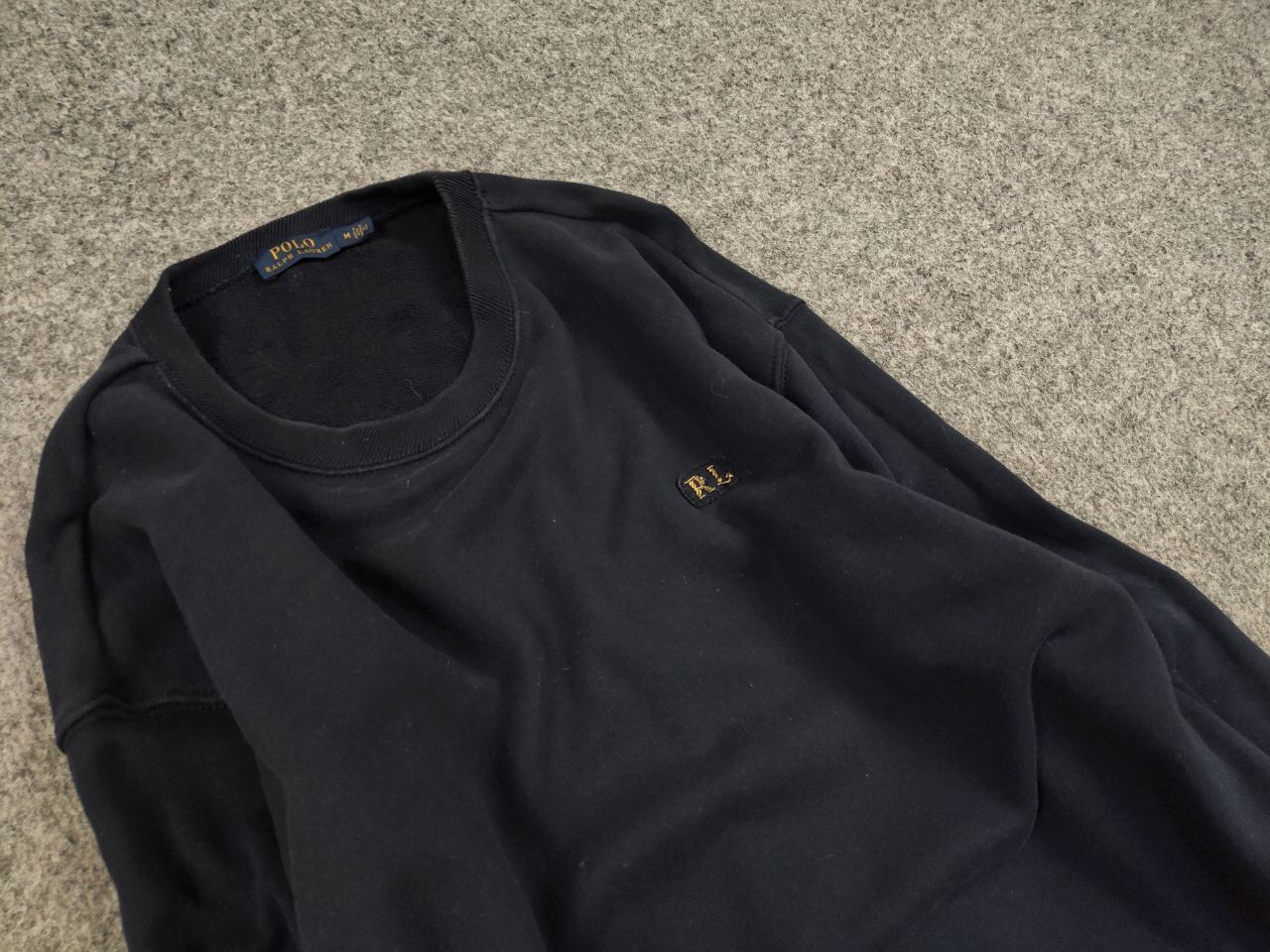 Polo Ralph Lauren Polo Ralph Lauren nau Blue Logo Crew Check Sweatshirt Size US M / EU 48-50 / 2 - 12 Thumbnail