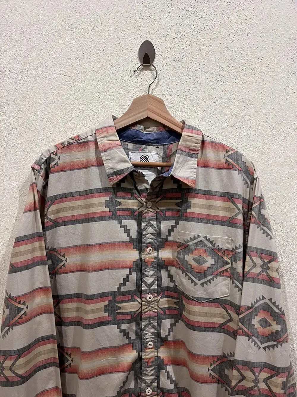 Japanese Brand × Native On The Byas American Navajo Shirt Button Up 👕 Size US M / EU 48-50 / 2 - 3 Thumbnail