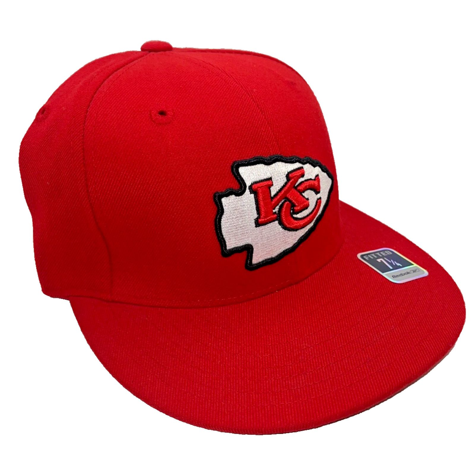 Reebok Kansas City Chiefs Reebok Flat Bill Fitted Hat 7 1/4 Vintage Size ONE SIZE - 3 Thumbnail